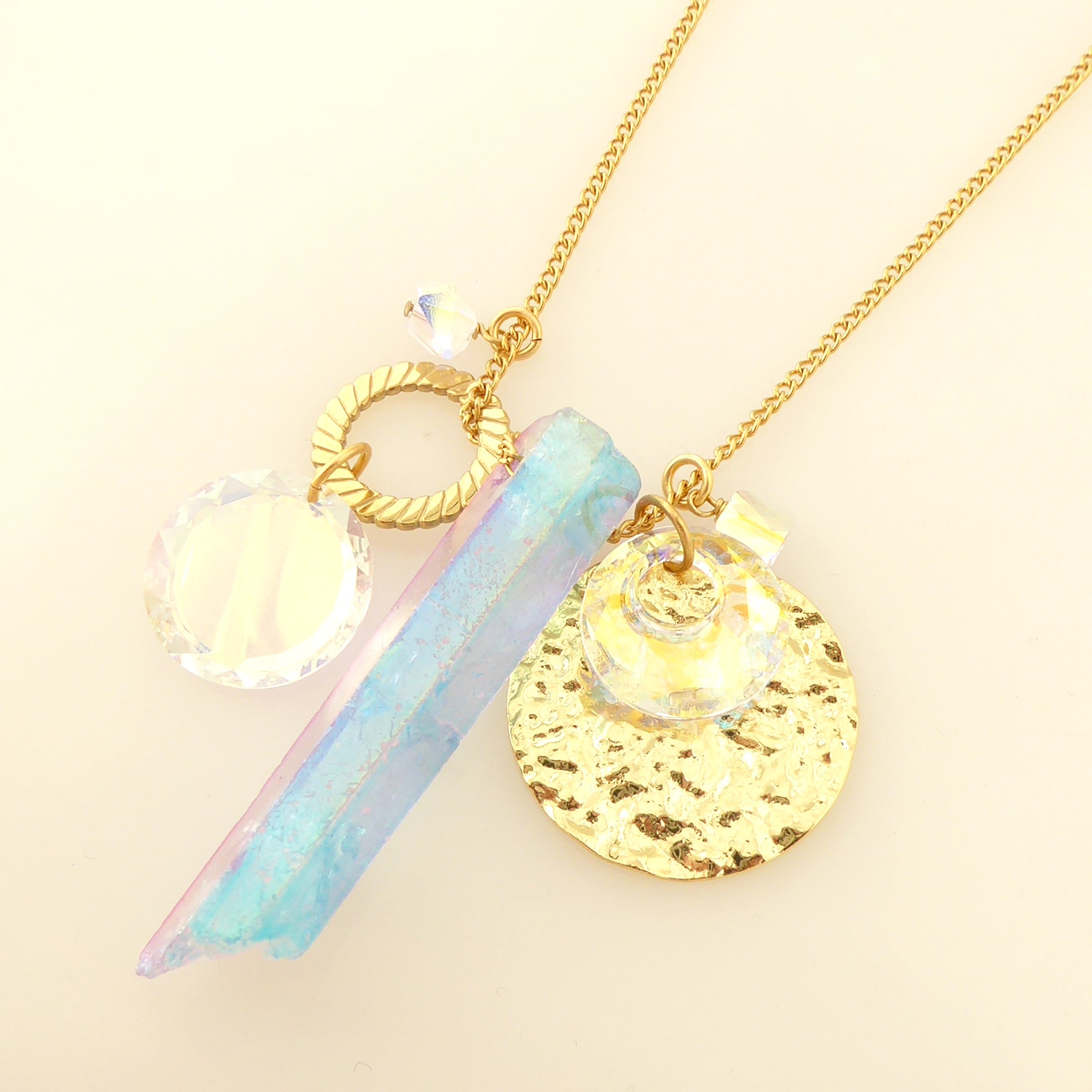 Angel aura quartz necklace by Jenny Dayco 4