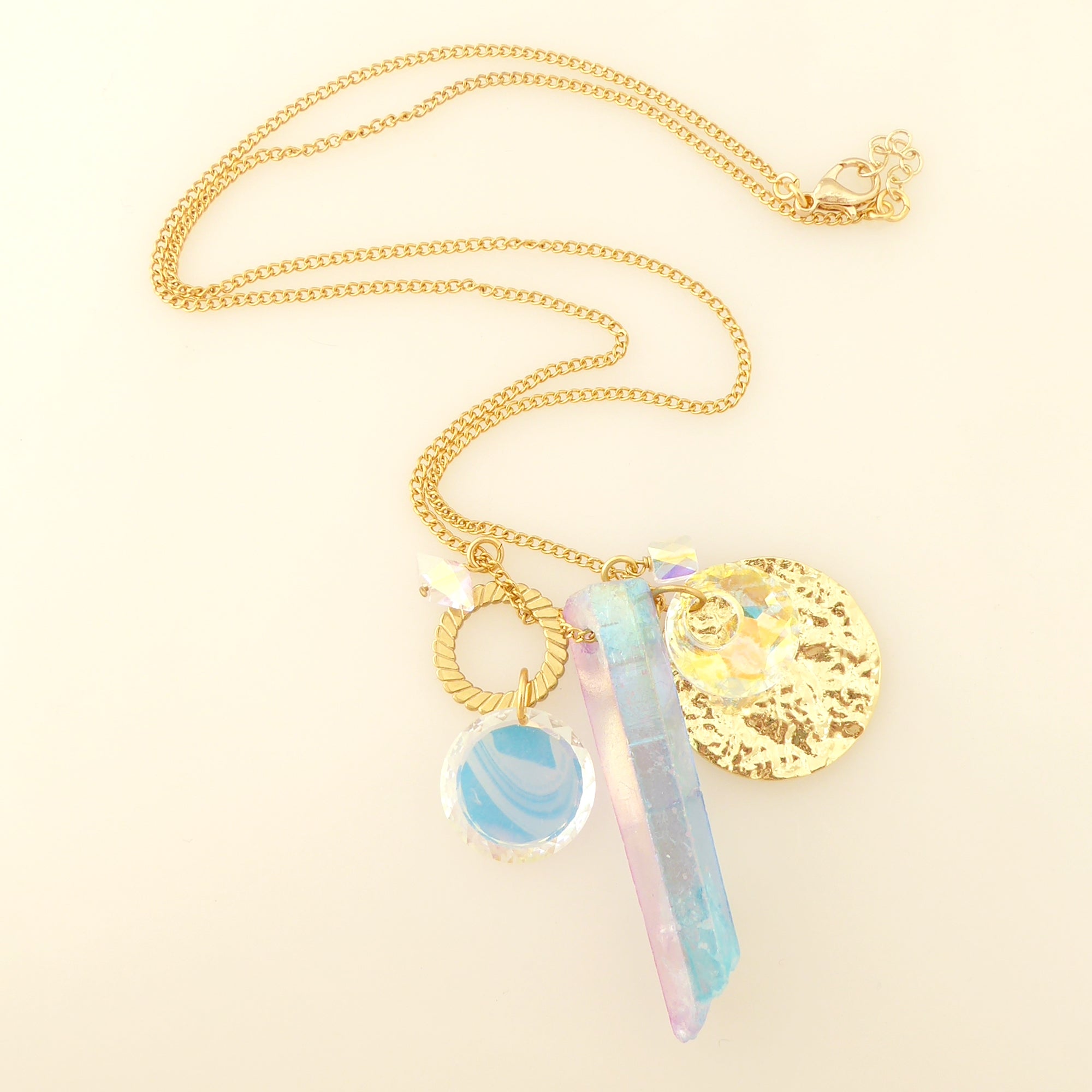 Angel aura quartz necklace by Jenny Dayco 5