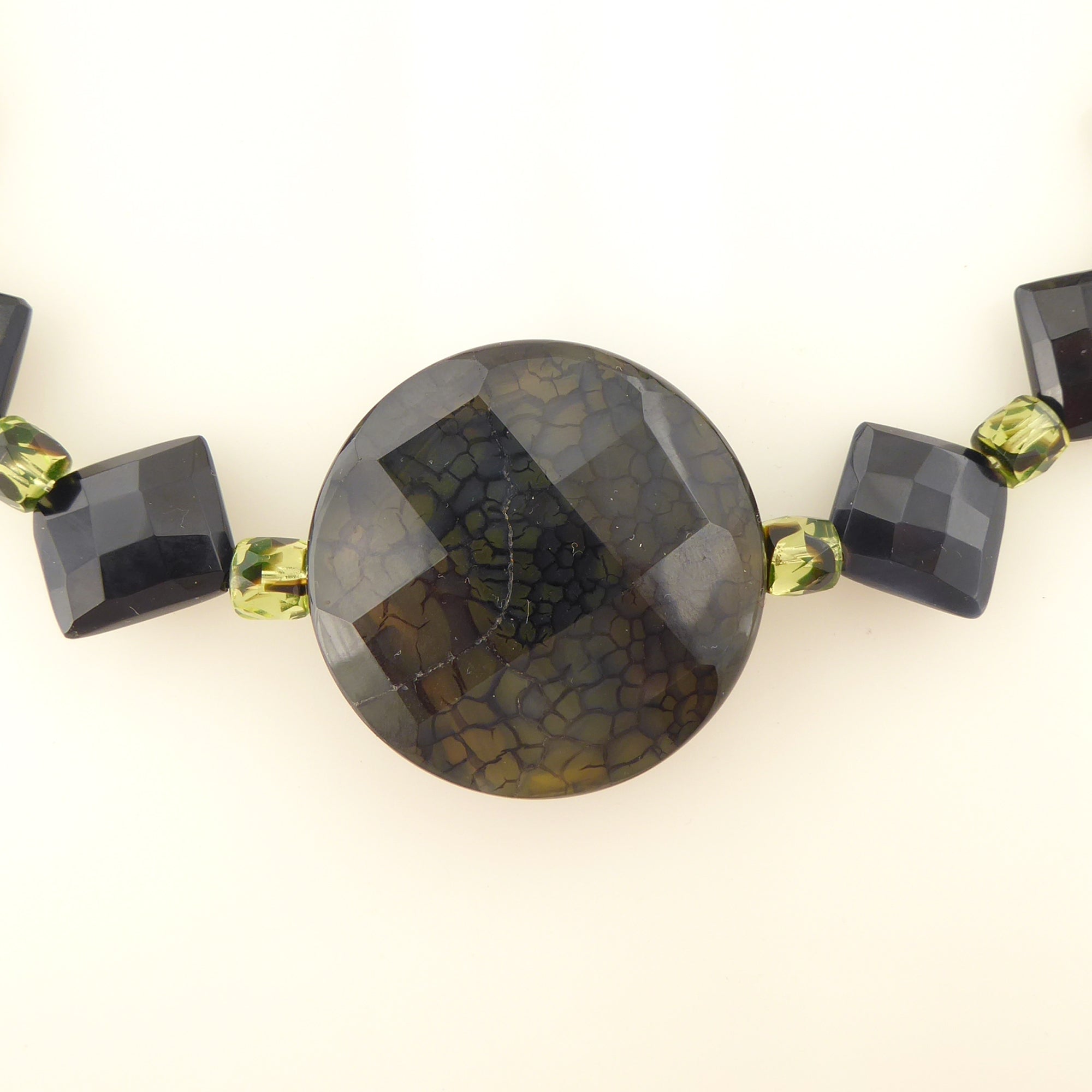 Black onyx diamond collar necklace by Jenny Dayco 4