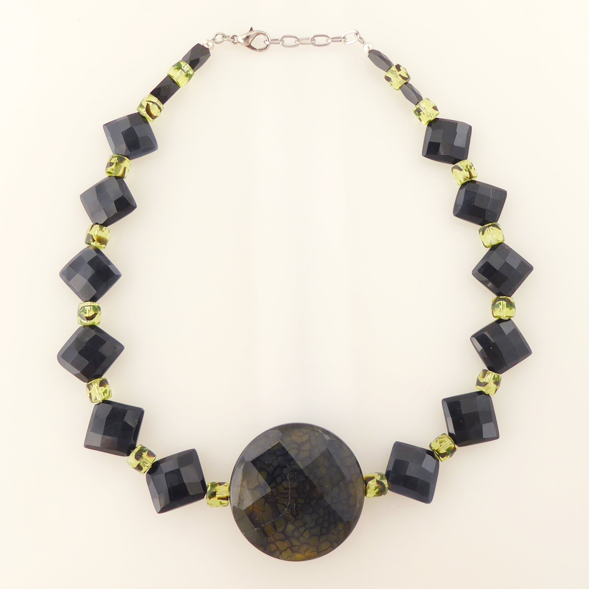 Black onyx diamond collar necklace by Jenny Dayco 5