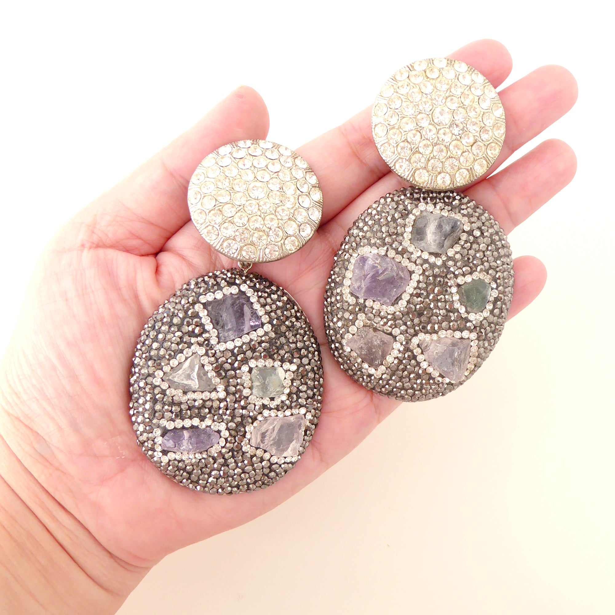 Gauntlet stone earrings by Jenny Dayco 5