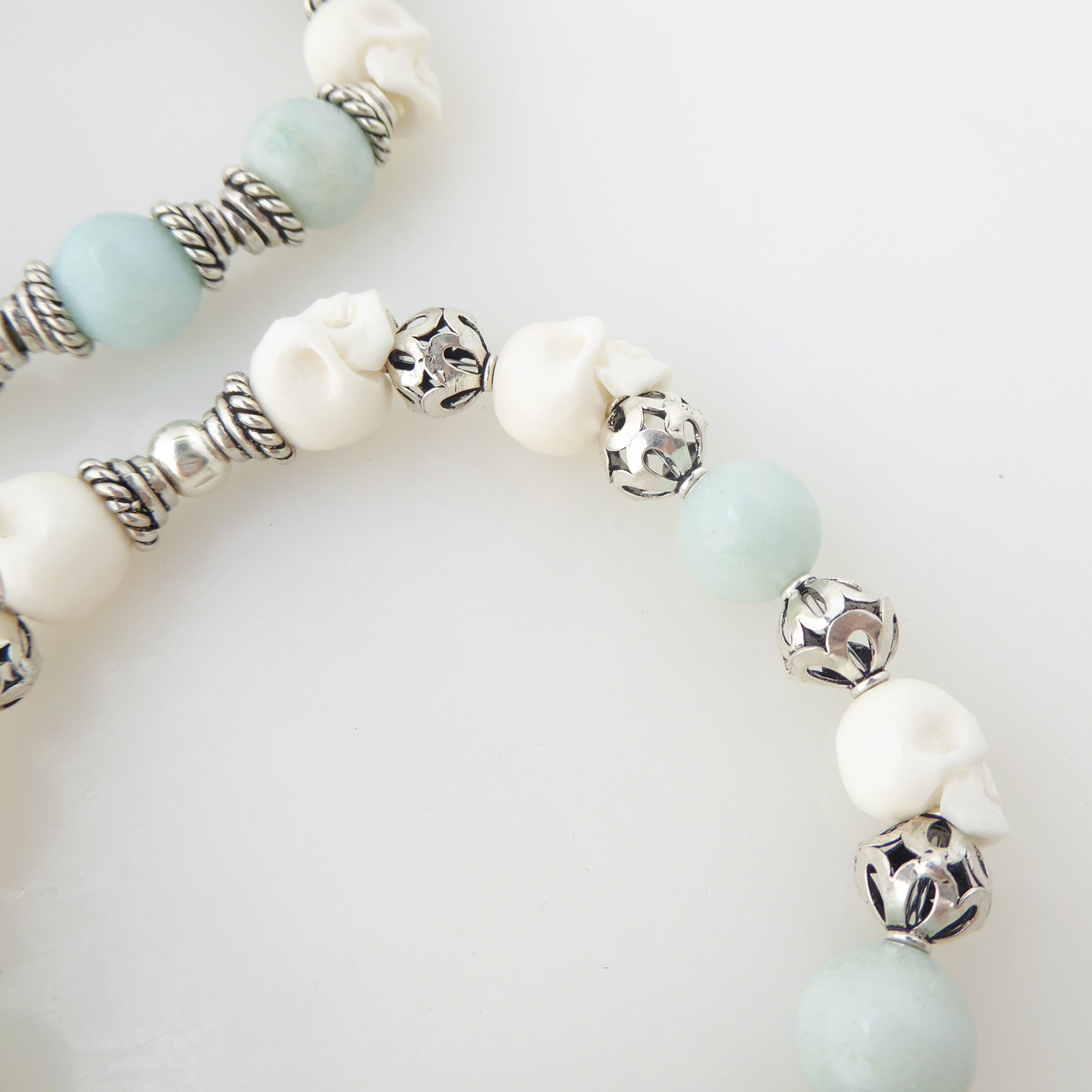 Jade and skull bracelet set by Jenny Dayco 7