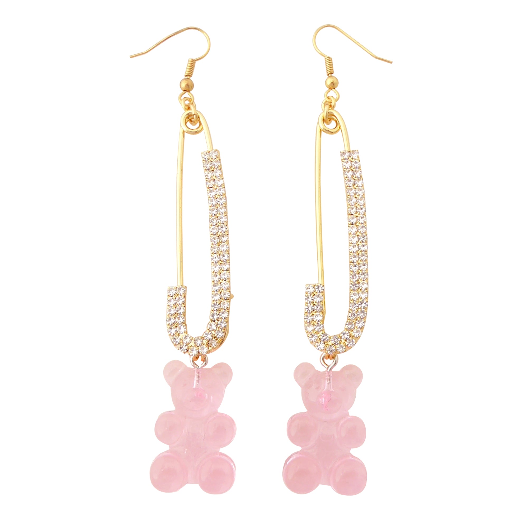 Pink gummy bear earrings by Jenny Dayco 1