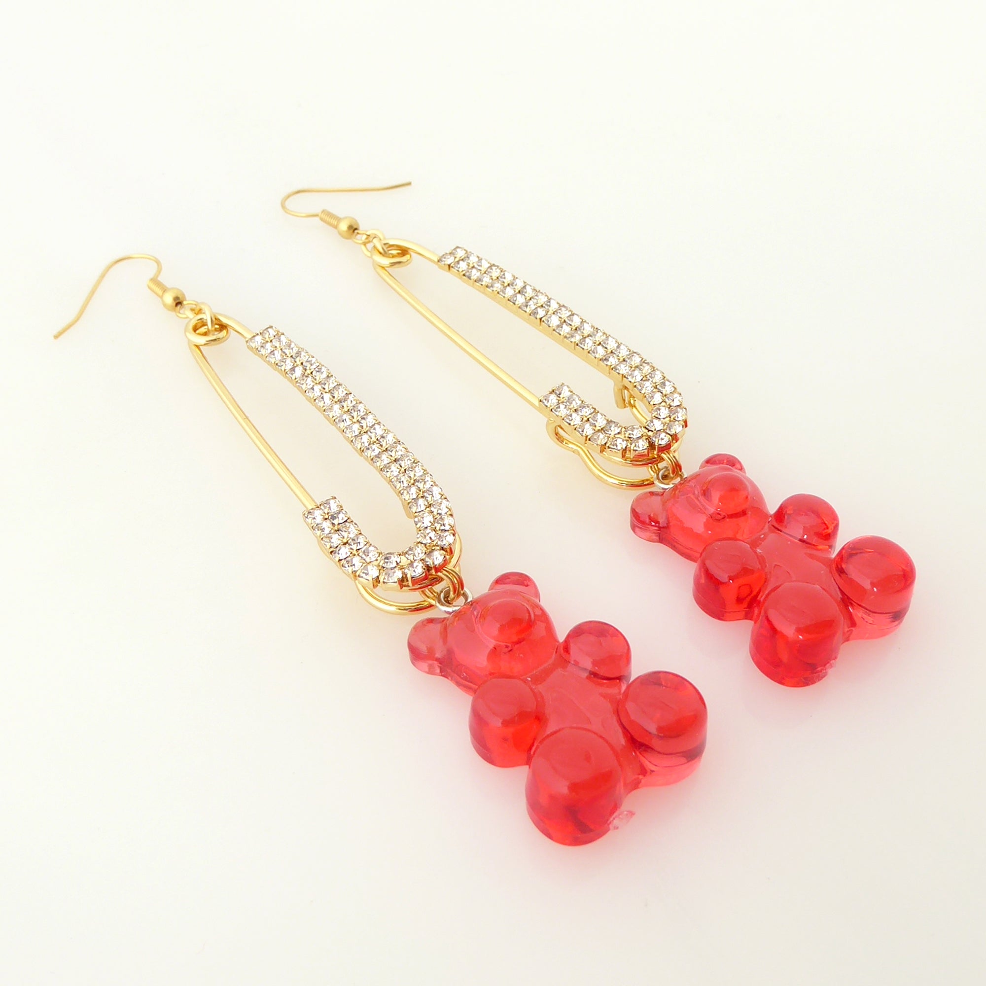 Red gummy bear earrings by Jenny Dayco 2
