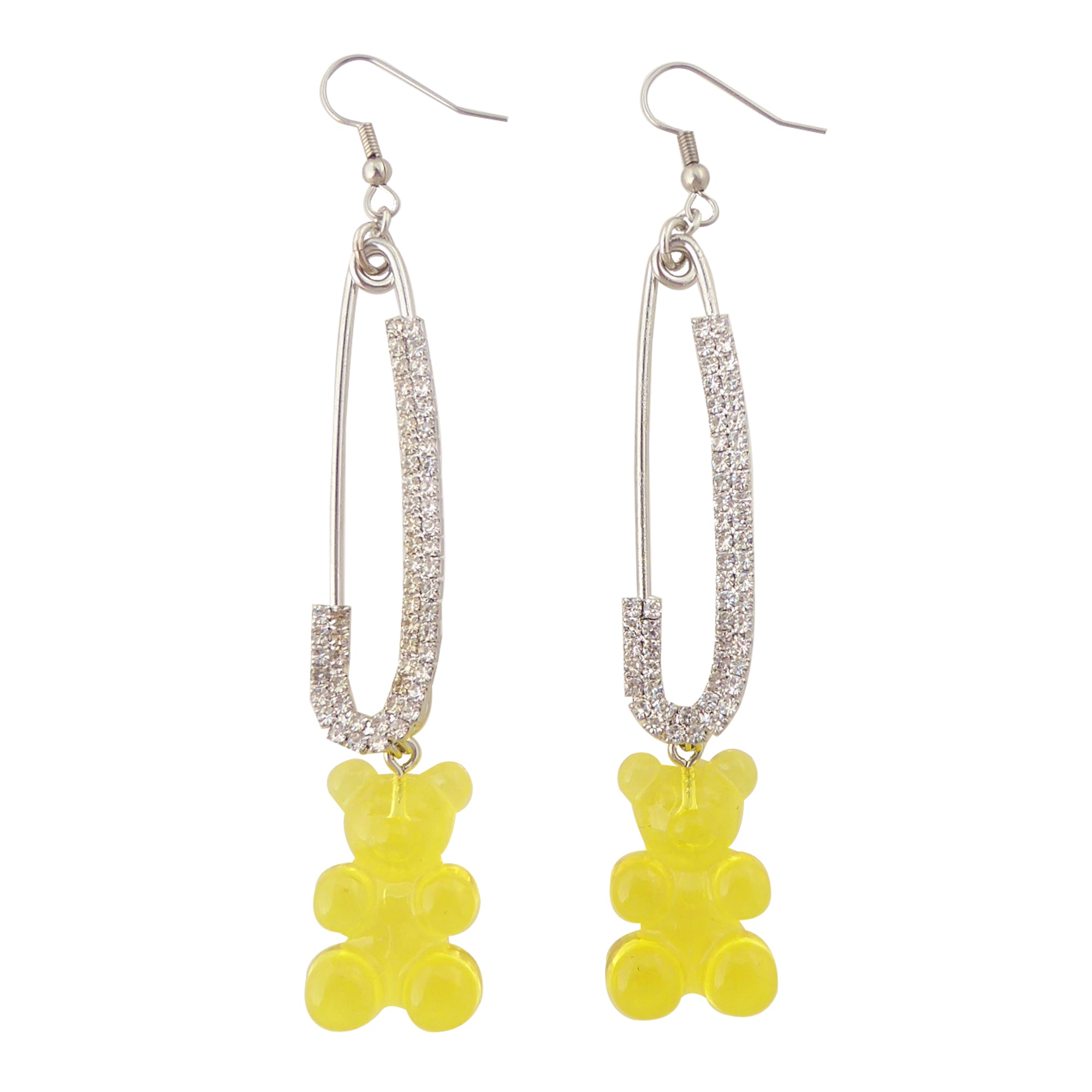 Yellow gummy bear earrings by Jenny Dayco 1