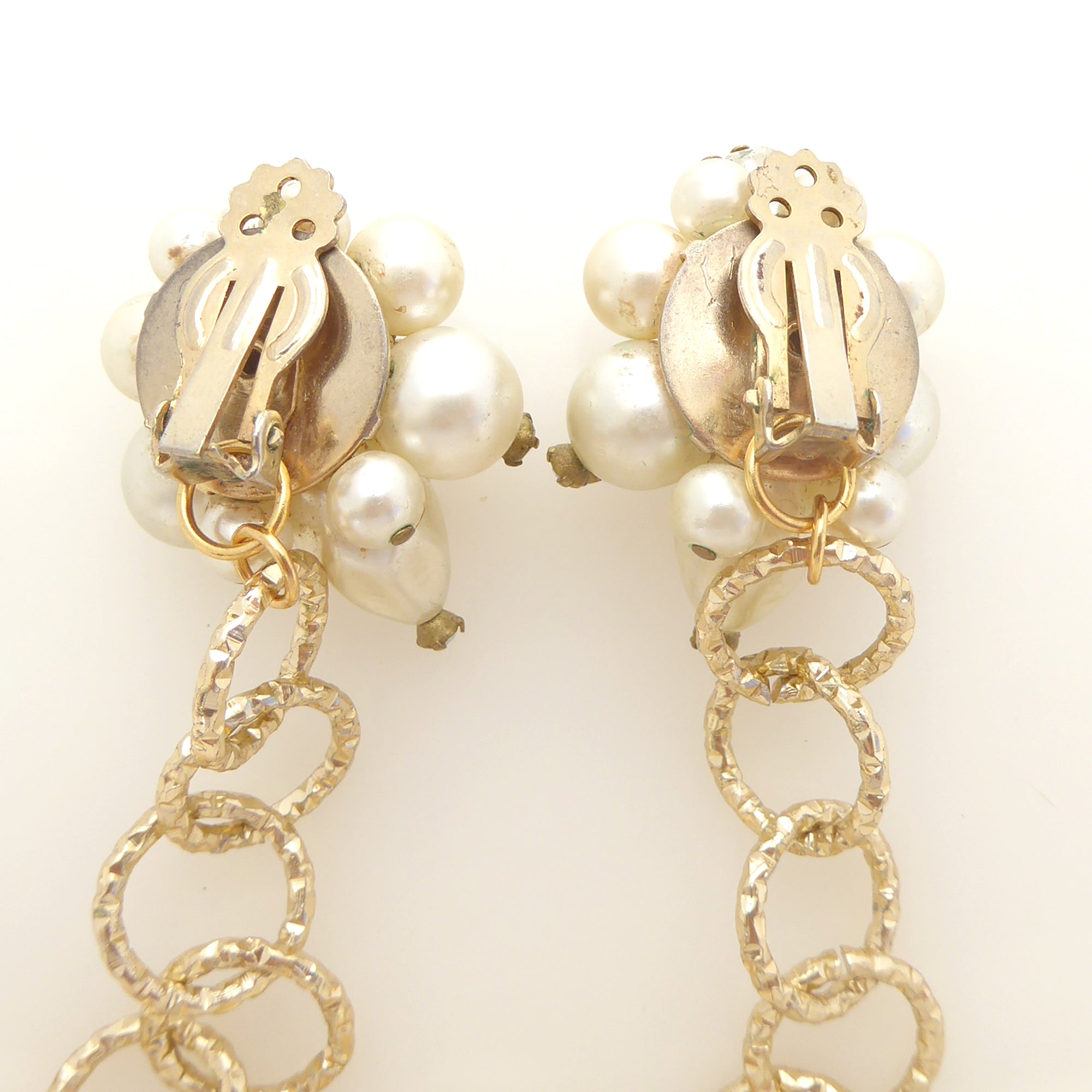 Pearl cluster earrings