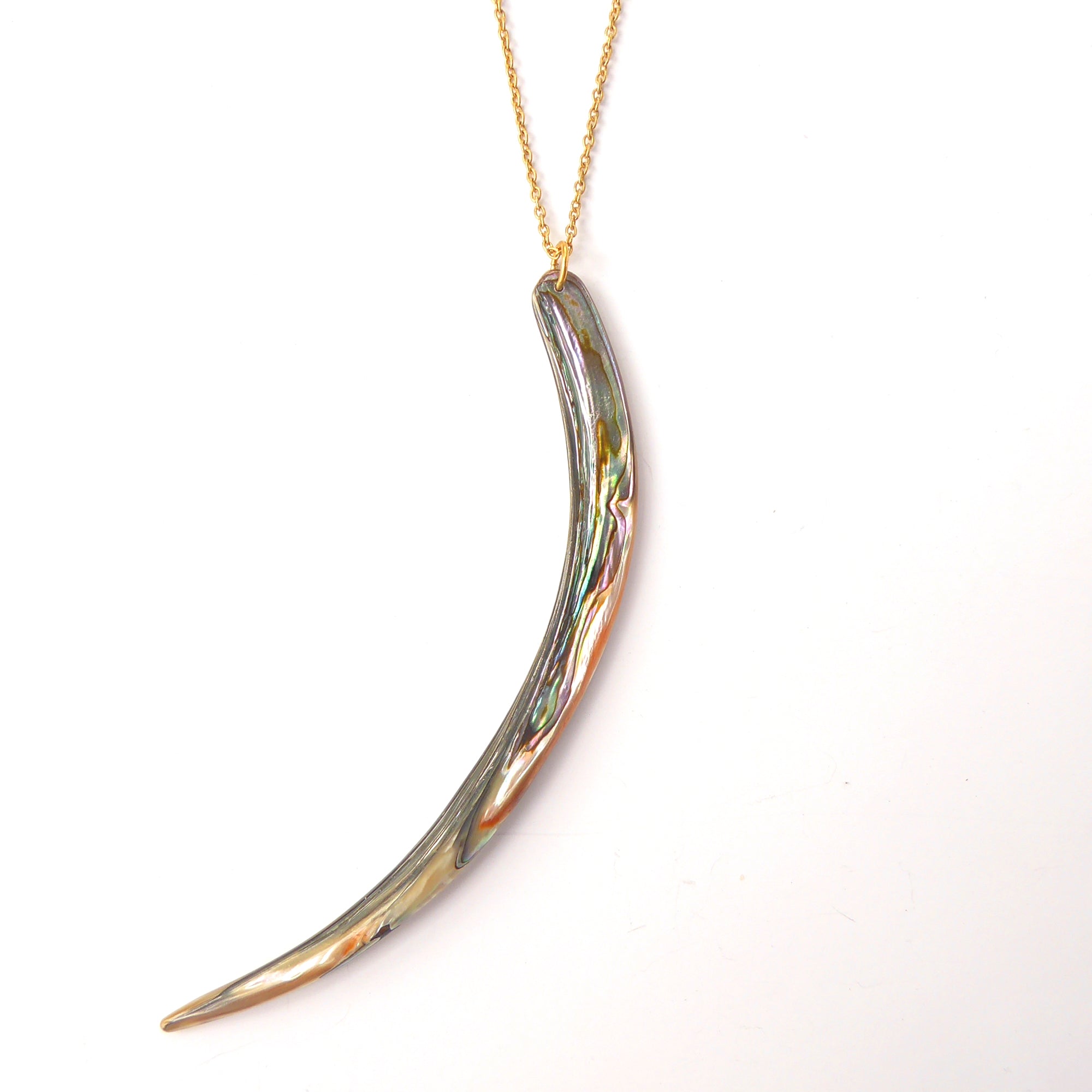 Abalone and sunstone necklace