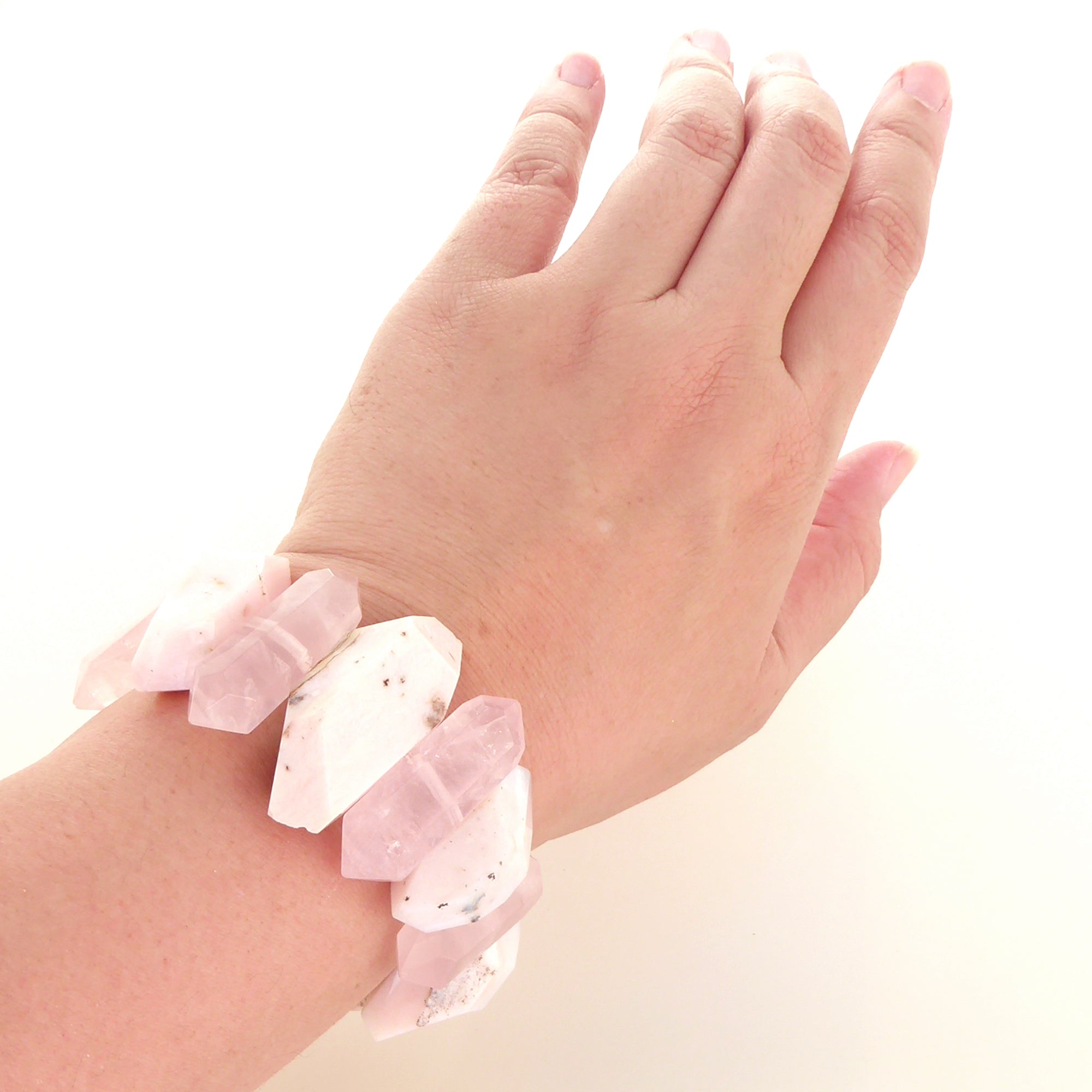 Akala pink opal and rose quartz bracelet by Jenny Dayco 4