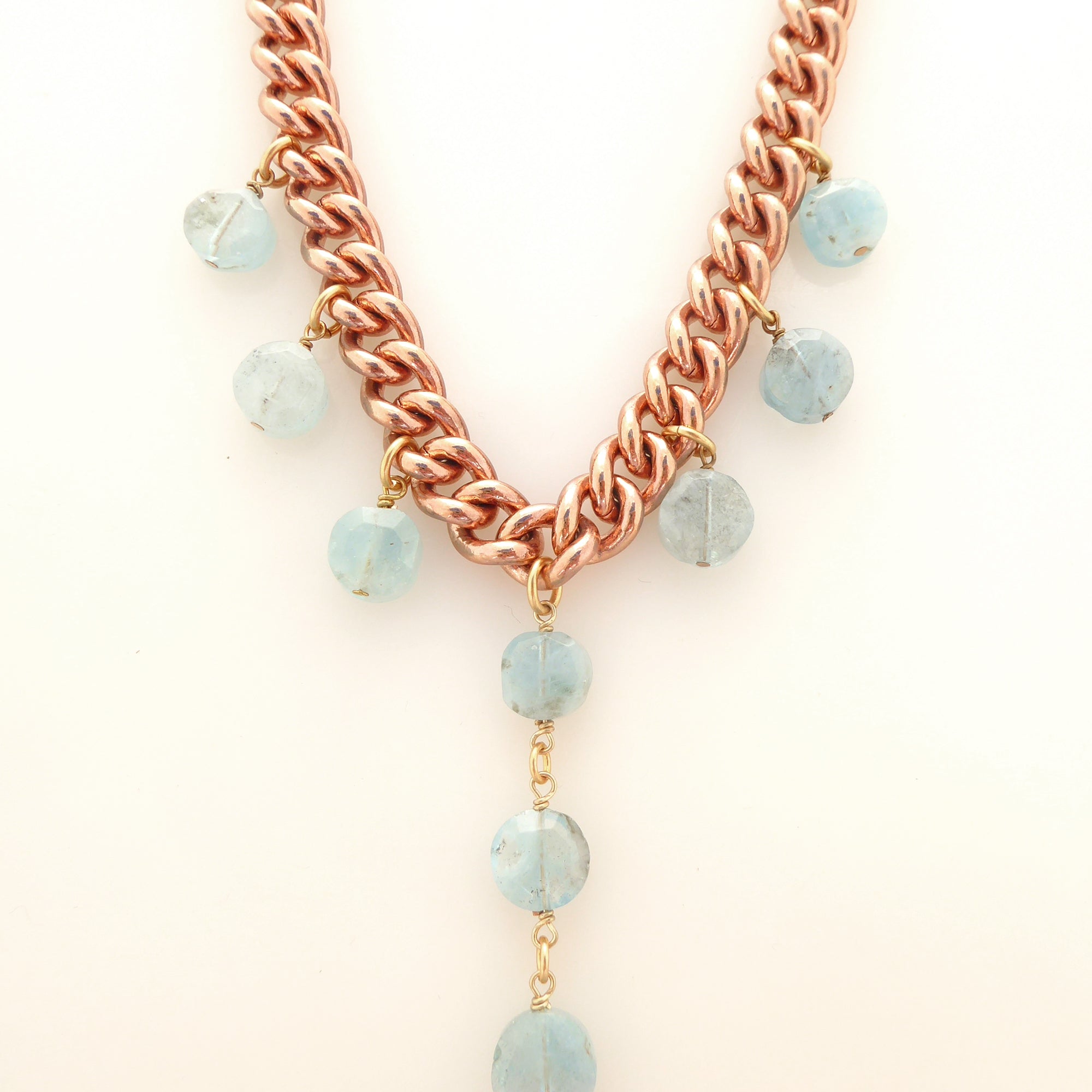 Bahari aquamarine pink tourmaline necklace by Jenny Dayco 5
