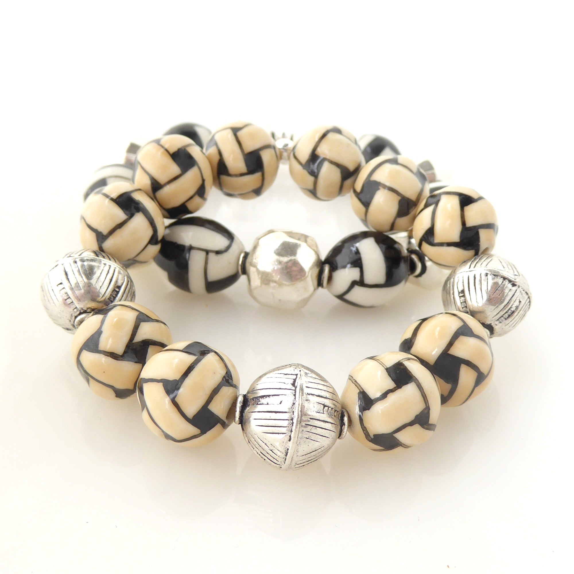 Basketweave enamel bracelets by Jenny Dayco 3