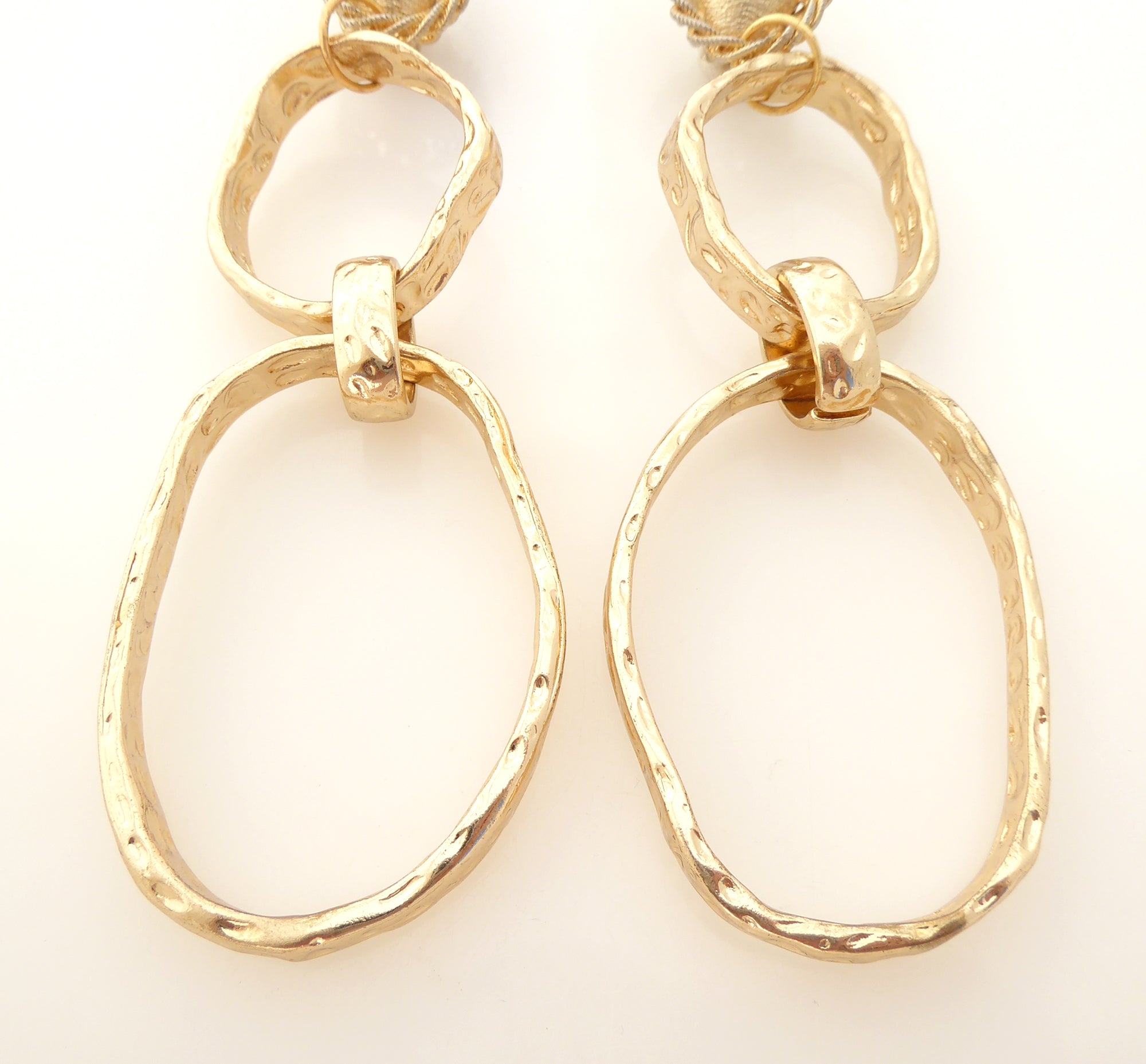 Blair hammered oval earrings