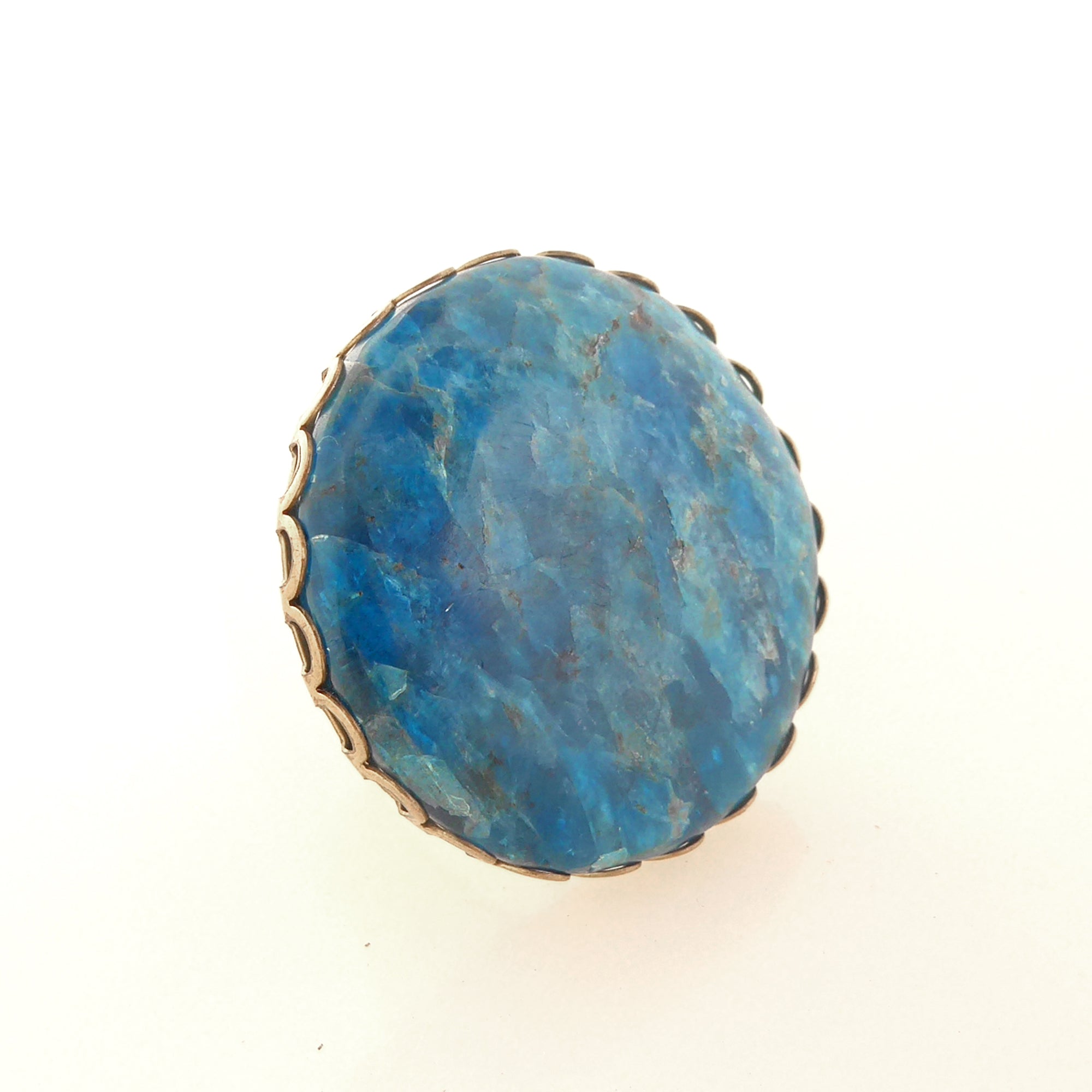 Blue apatite stone ring by Jenny Dayco 2
