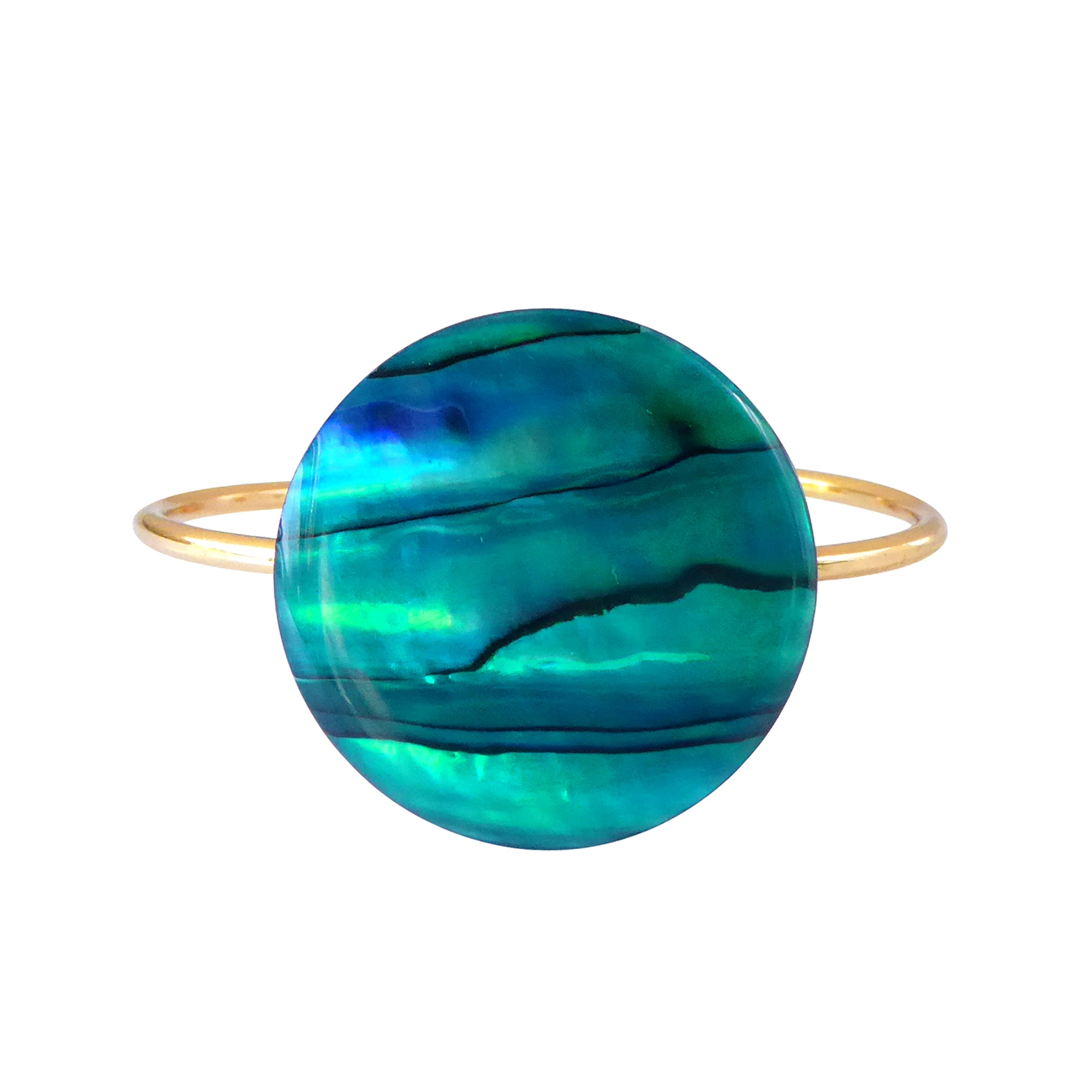 Blue paua shell cuff bracelet by Jenny Dayco 1