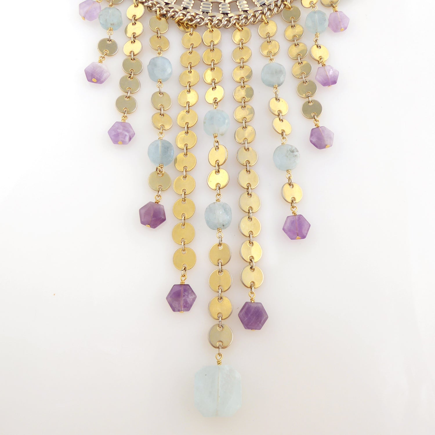 Carmeline aquamarine and amethyst necklace by Jenny Dayco 3