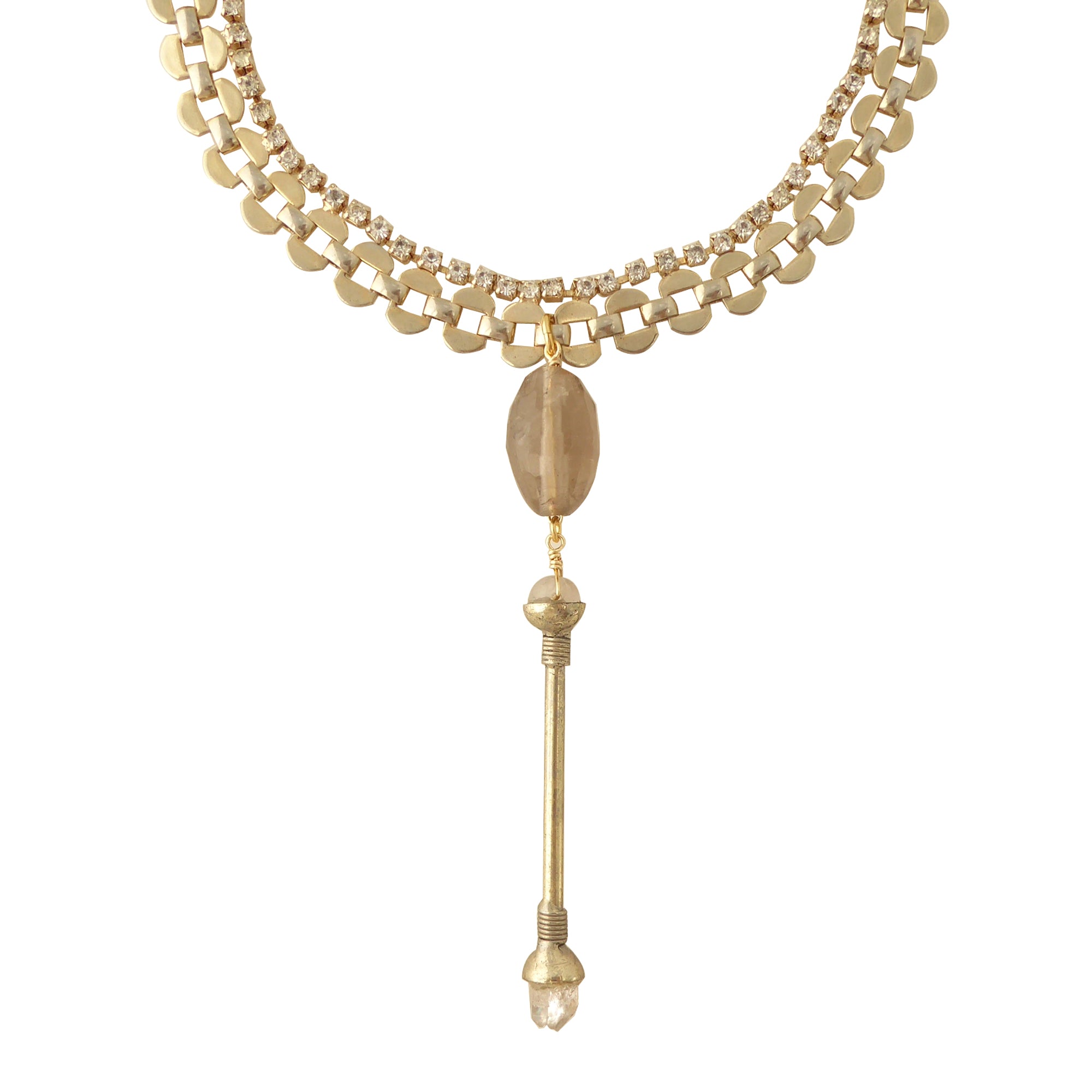 Crystal wand choker necklace by Jenny Dayco 1