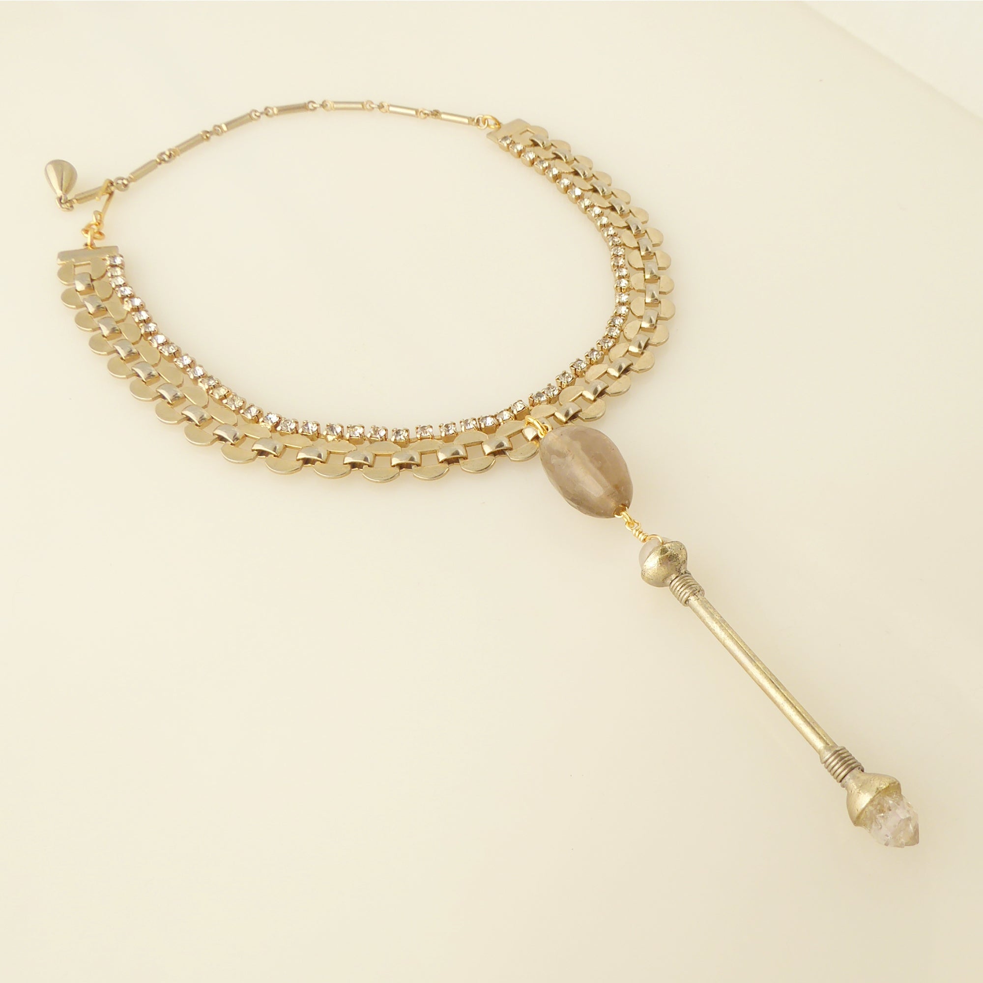 Crystal wand choker necklace by Jenny Dayco 2