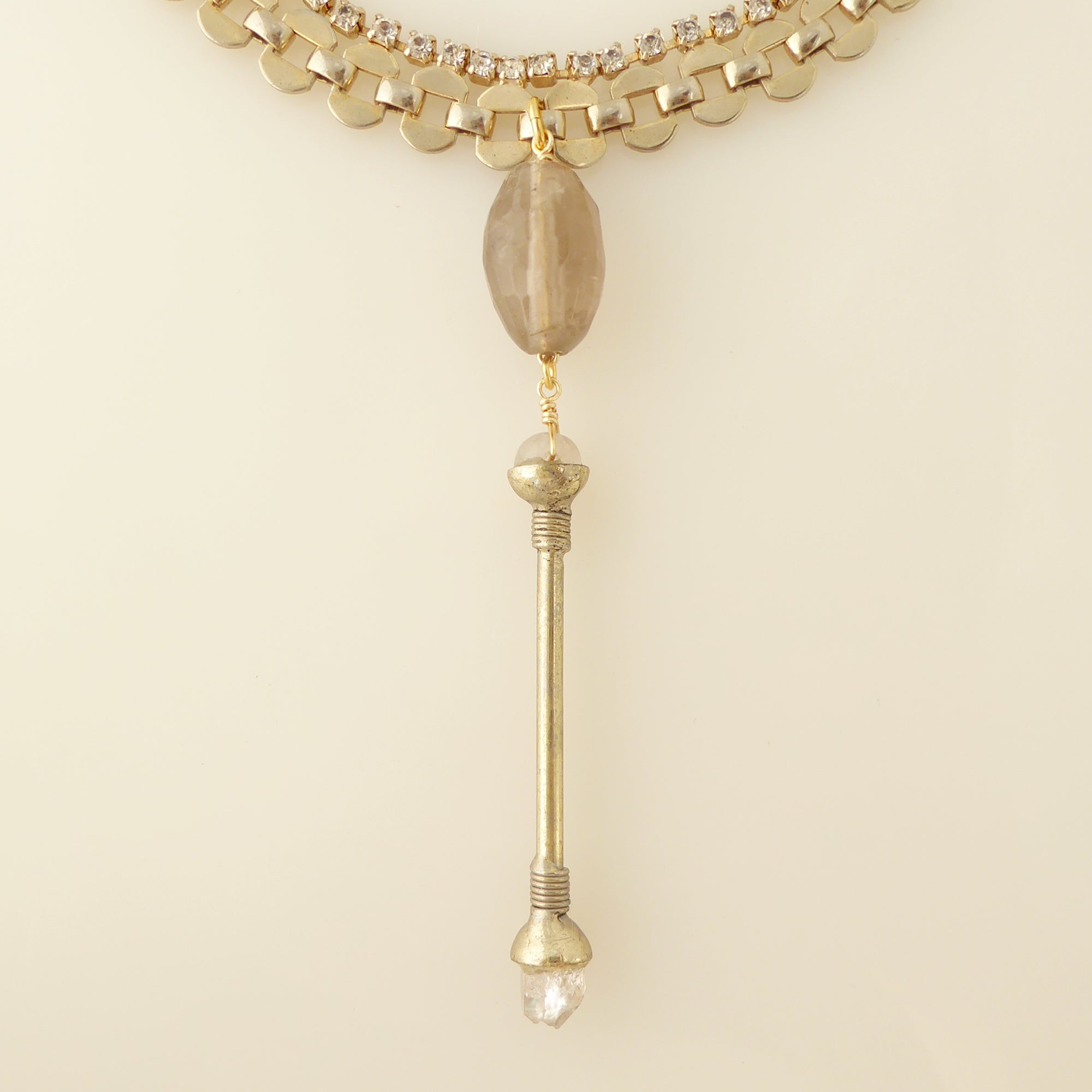 Crystal wand choker necklace by Jenny Dayco 4