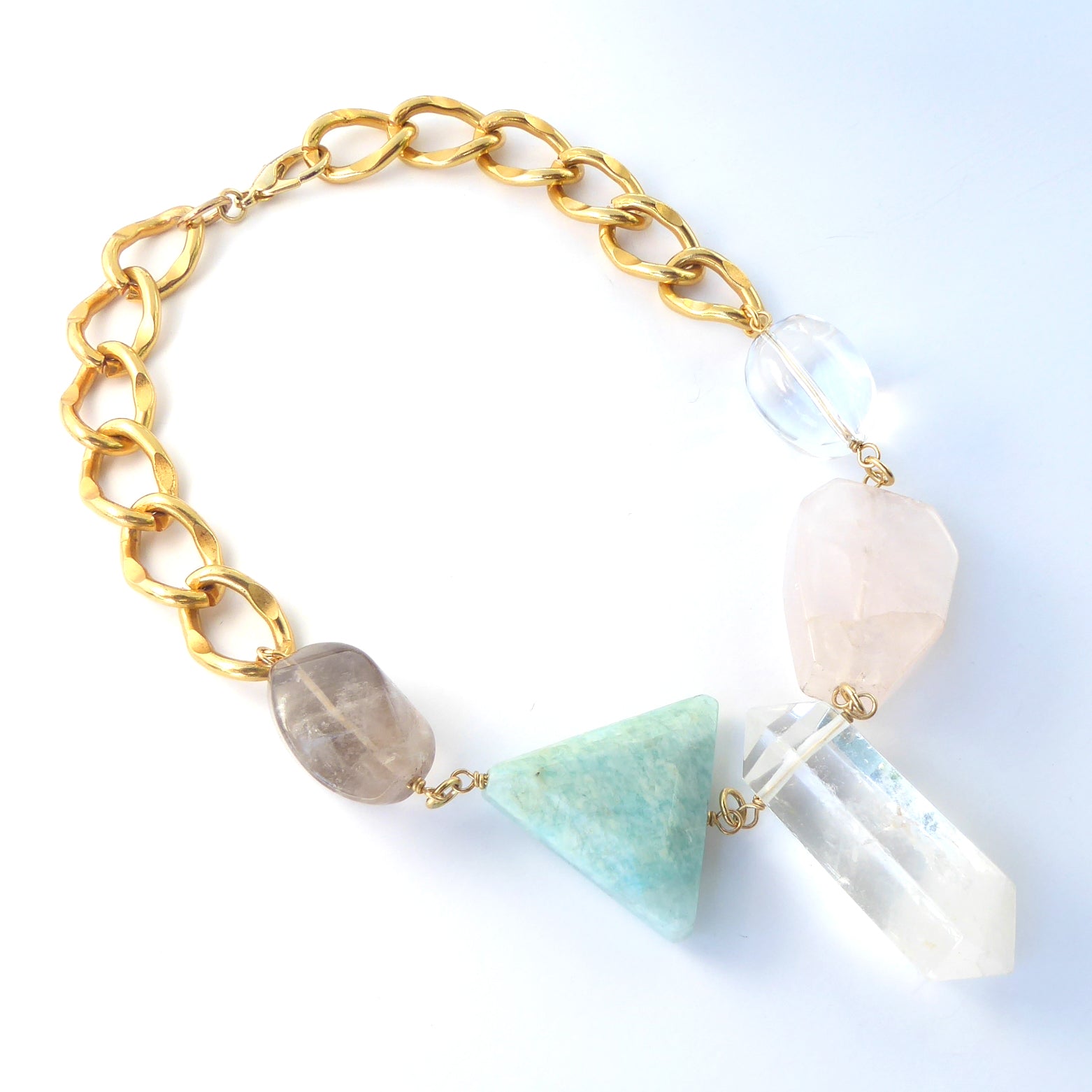 Geometric crystal necklace by Jenny Dayco 2