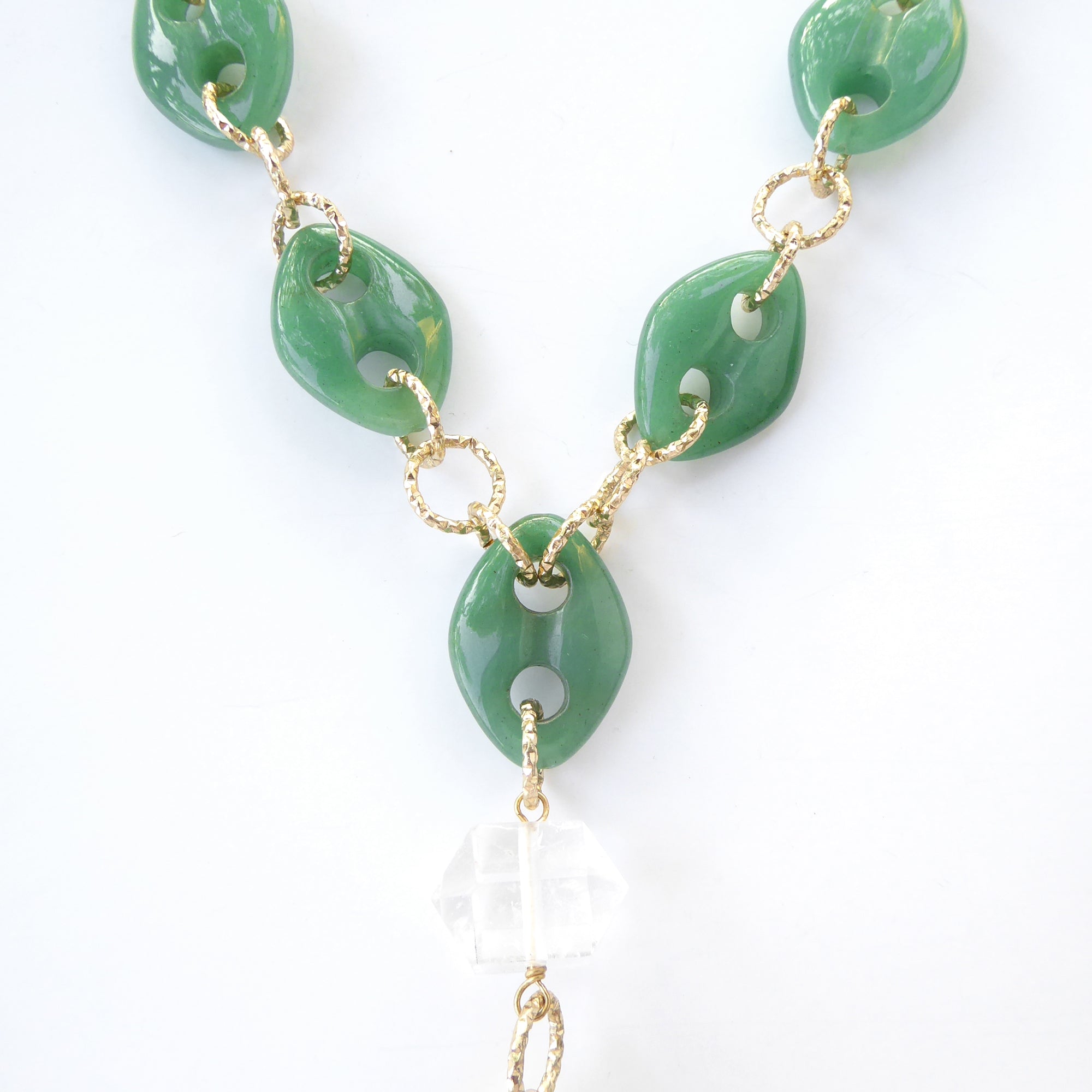 Green quartz spike necklace by Jenny Dayco 5