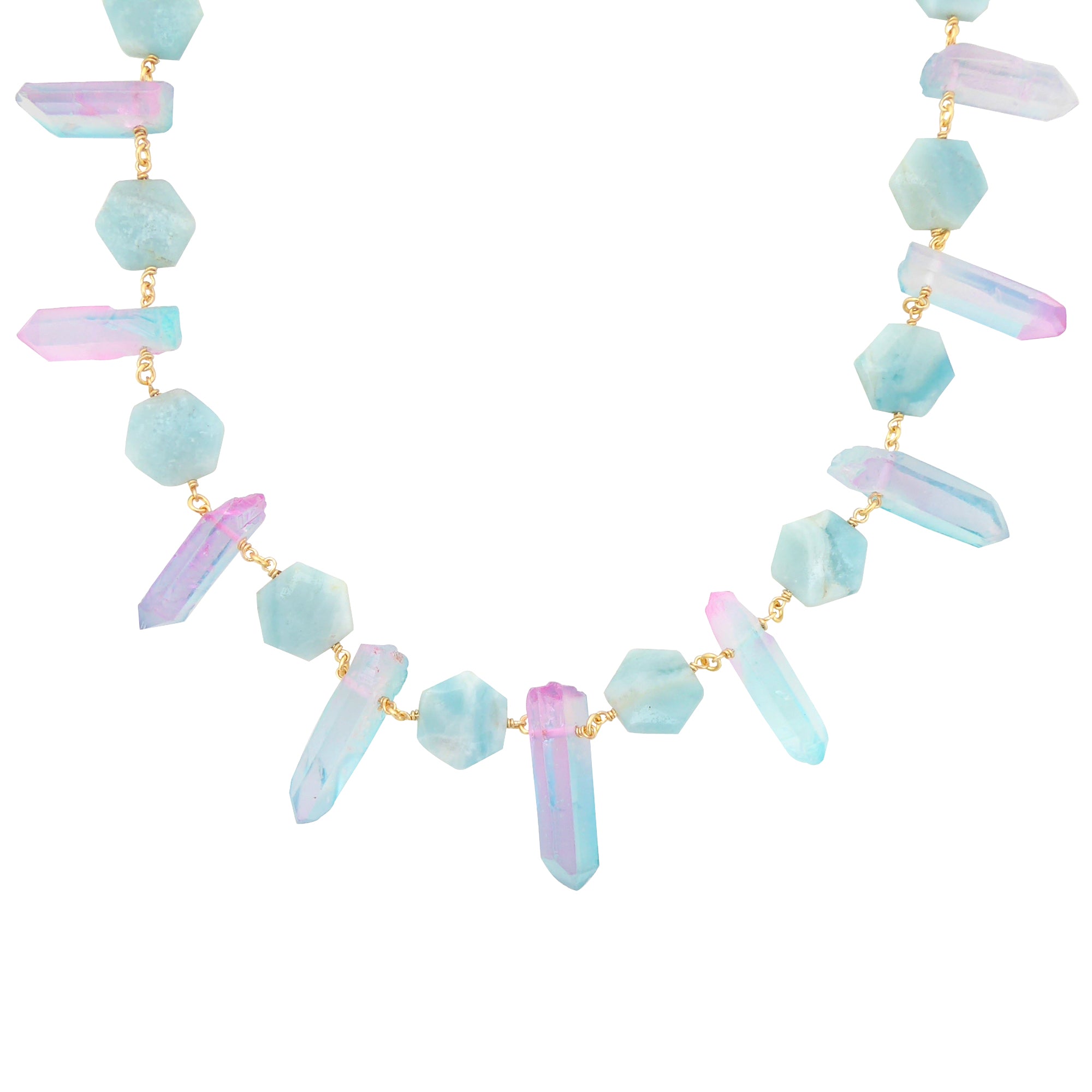 Pastel crystal necklace by Jenny Dayco 1