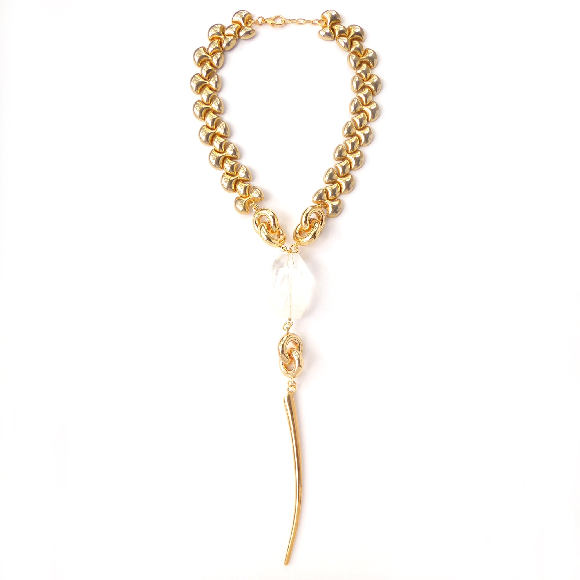 Quartz infinity knot necklace by Jenny Dayco 7