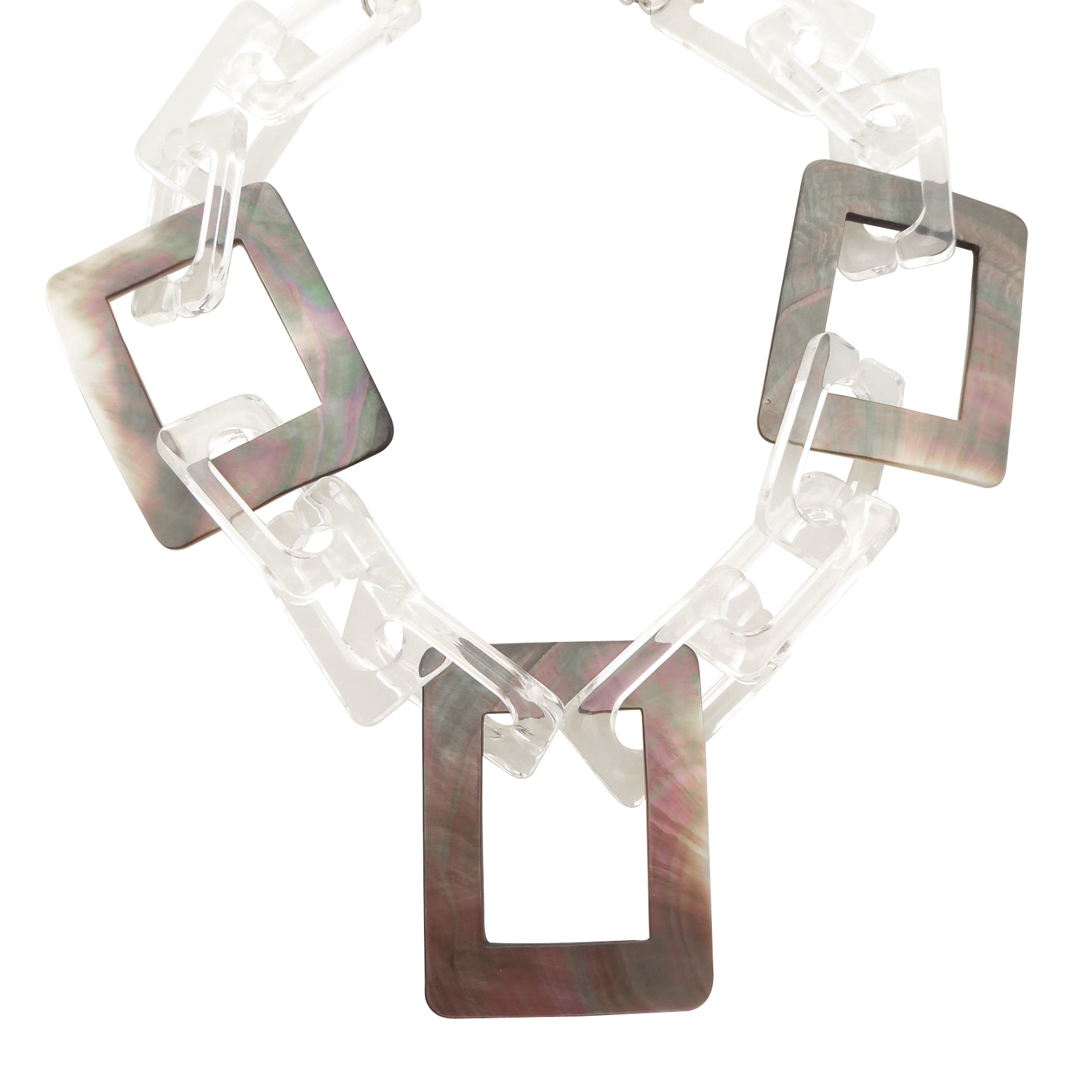 Shell rectangle necklace by Jenny Dayco 1