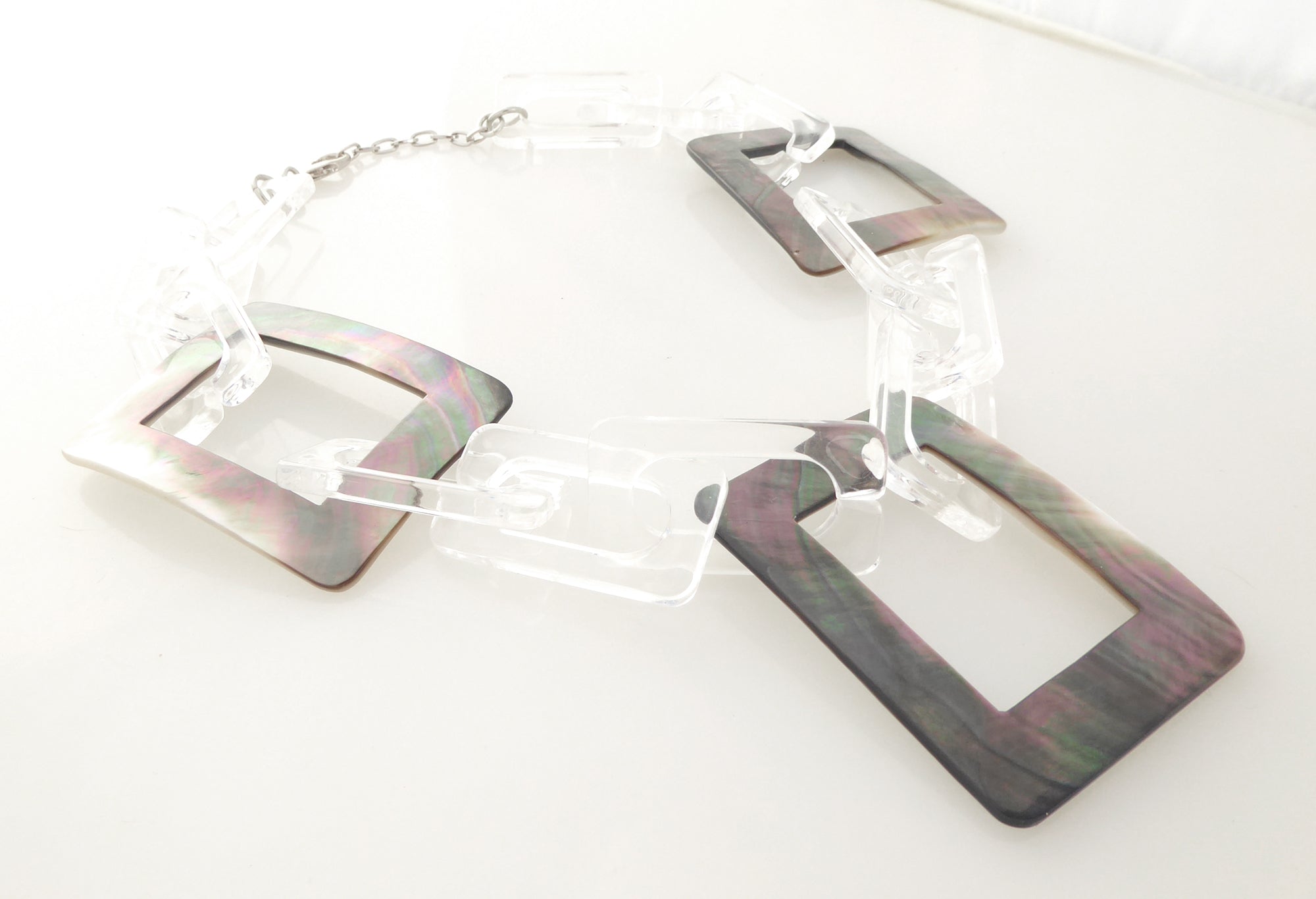 Shell rectangle necklace by Jenny Dayco 2