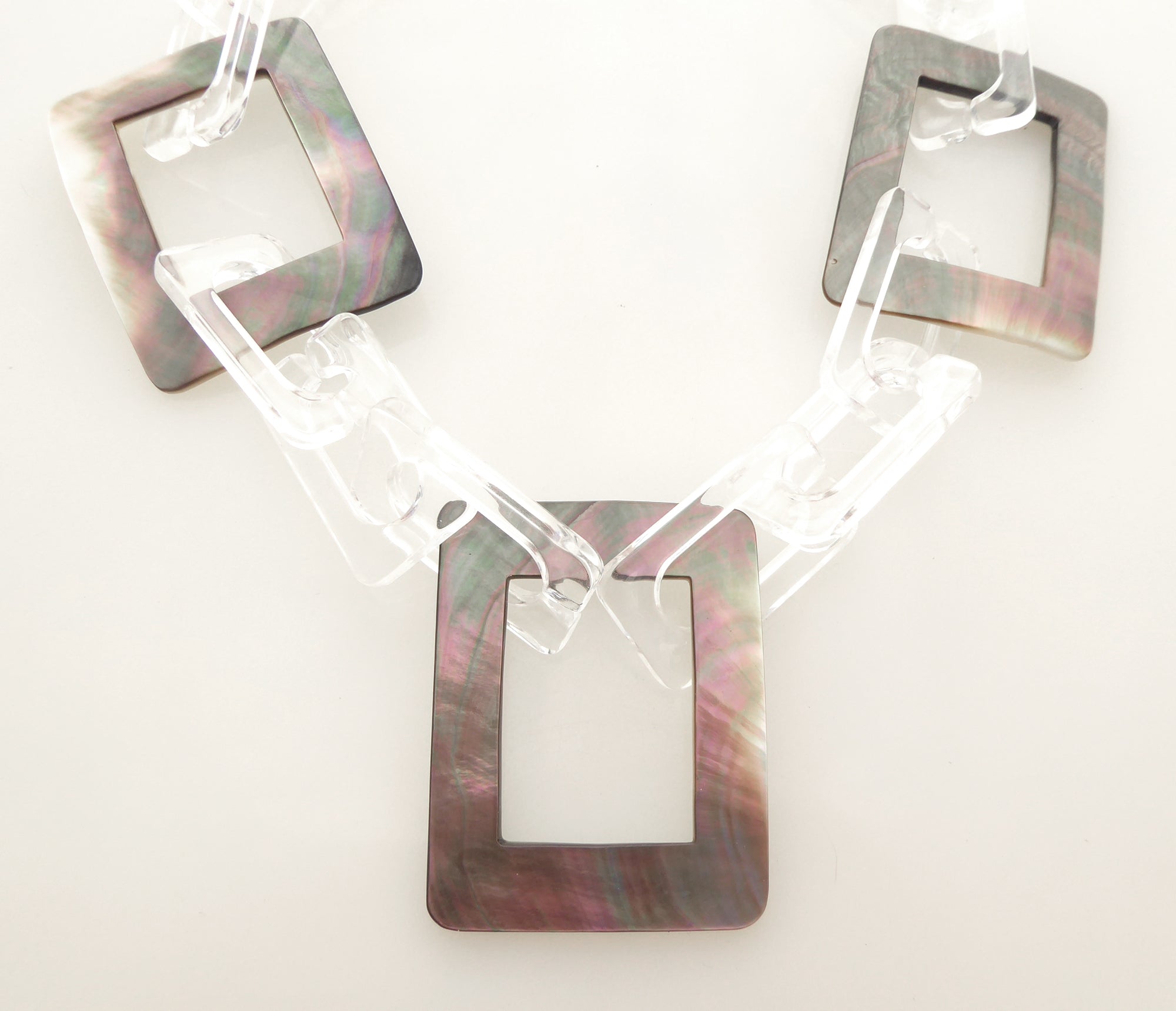 Shell rectangle necklace by Jenny Dayco 4