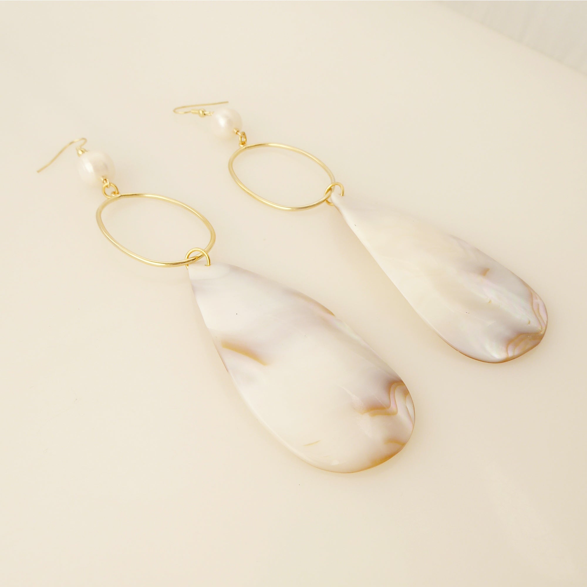 shell teardrop earrings by Jenny Dayco 2