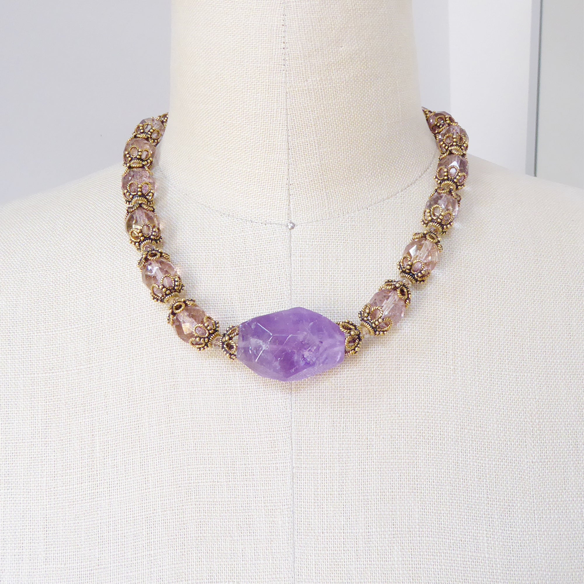 Amethyst rococo necklace by Jenny Dayco 8