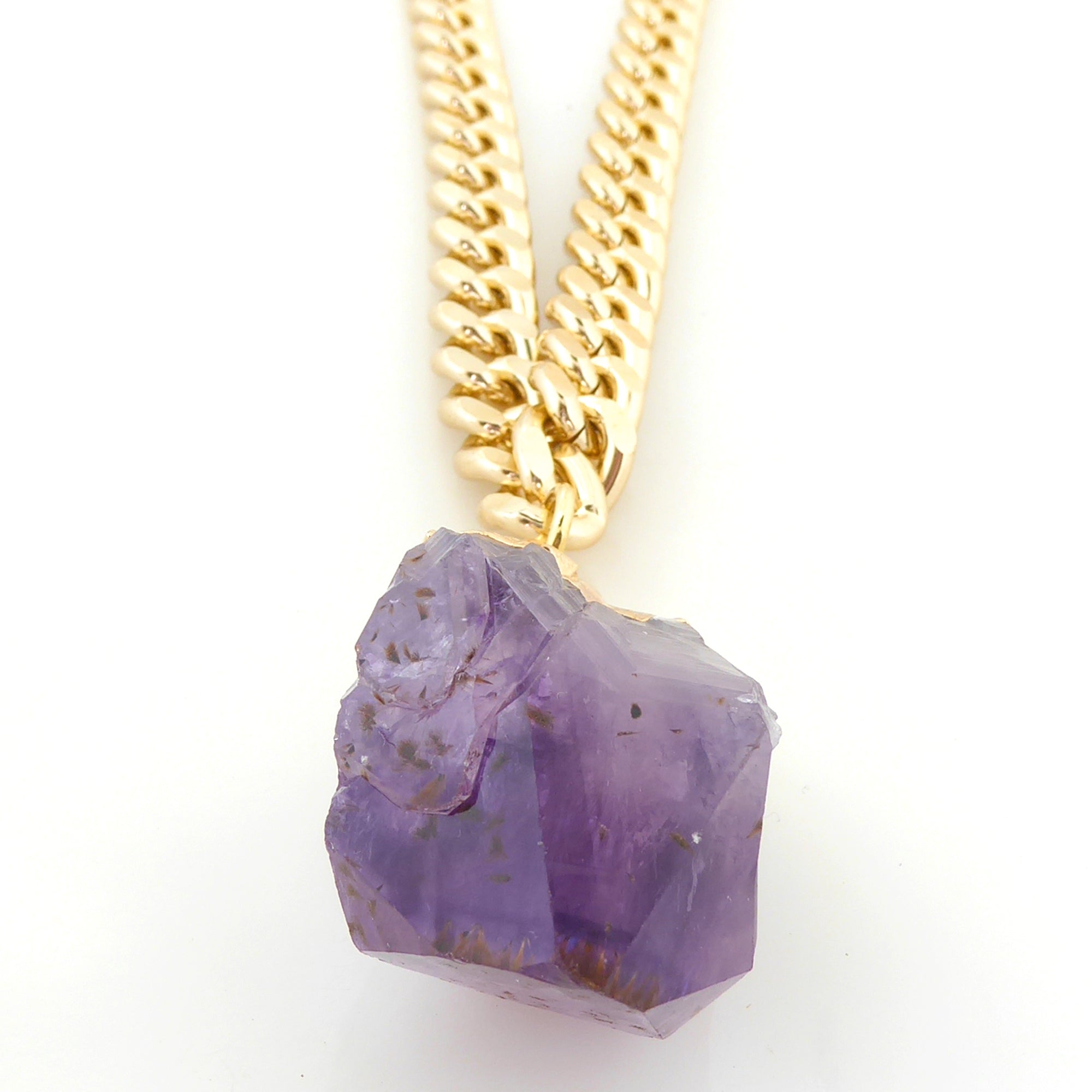 Amethyst and goethite pendant necklace by Jenny Dayco 3