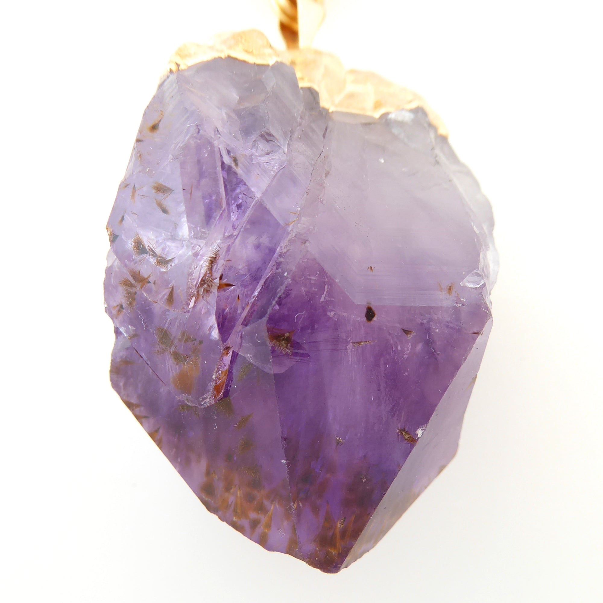 Amethyst and goethite pendant necklace by Jenny Dayco 4