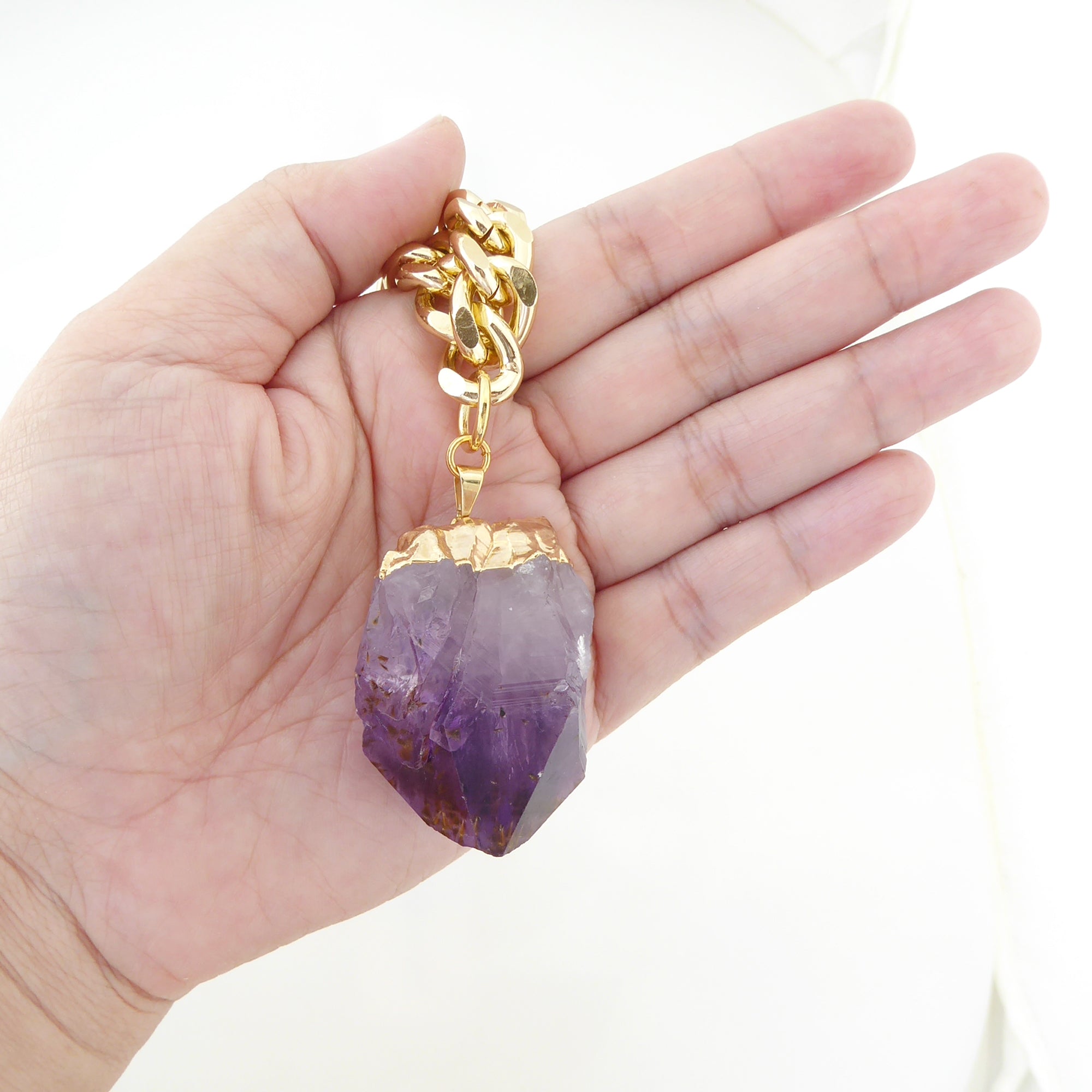 Amethyst and goethite pendant necklace by Jenny Dayco 7