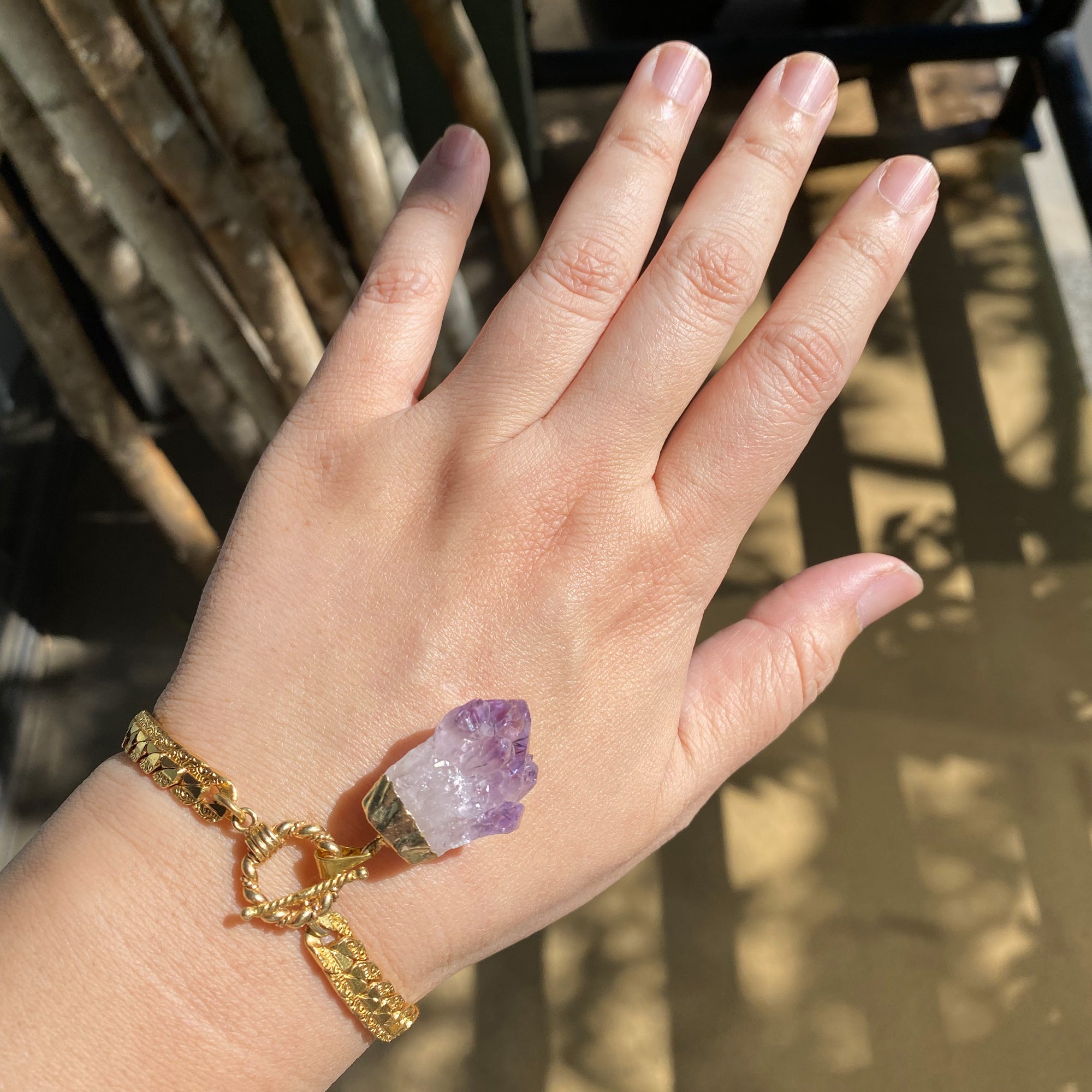 Amethyst nugget bracelet by Jenny Dayco 7