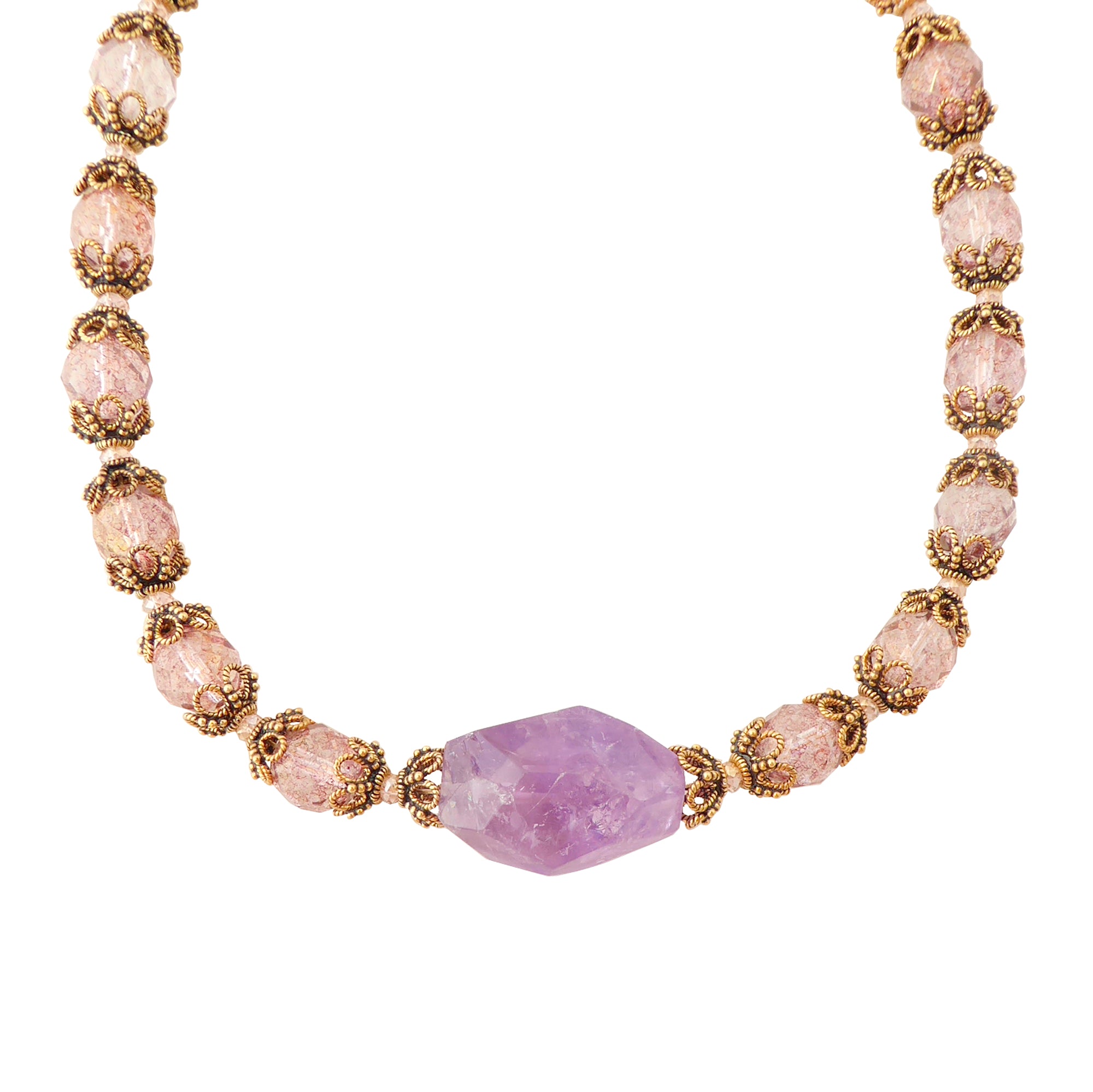 Amethyst rococo necklace by Jenny Dayco 1