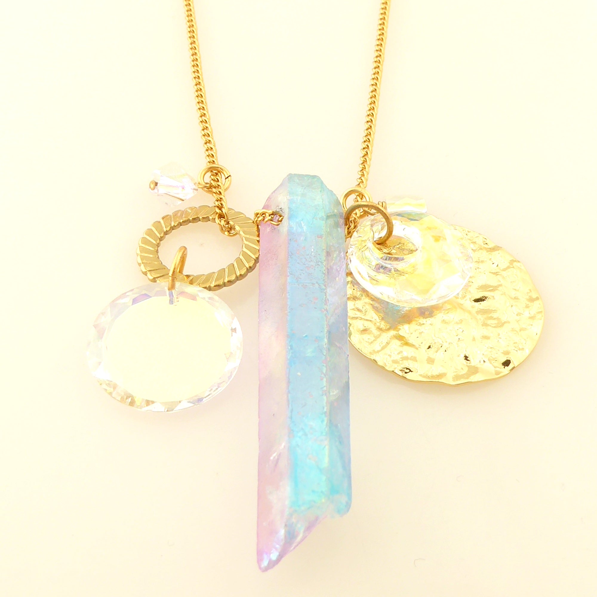 Angel aura quartz necklace by Jenny Dayco 3
