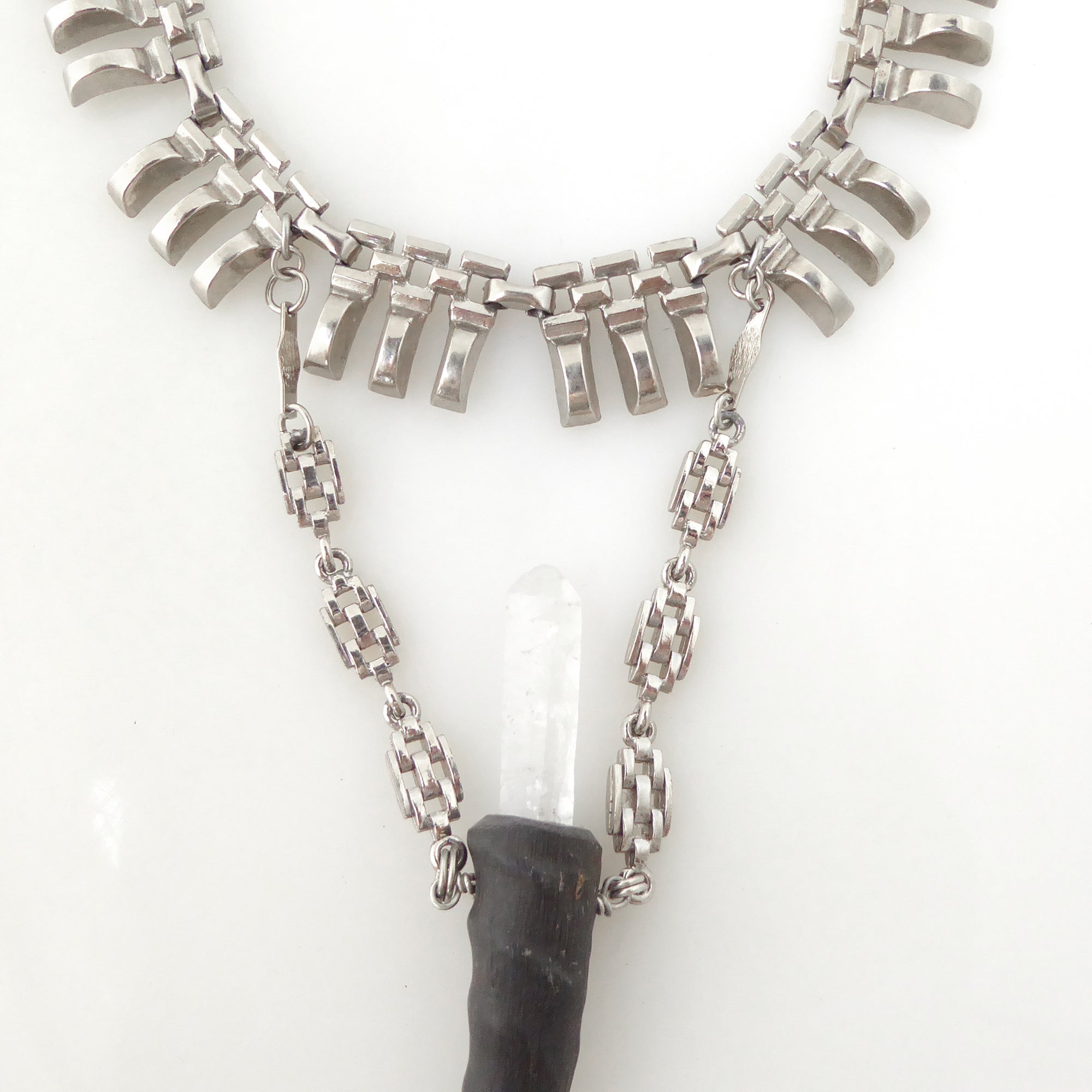 Antelope horn and quartz necklace by Jenny Dayco 5