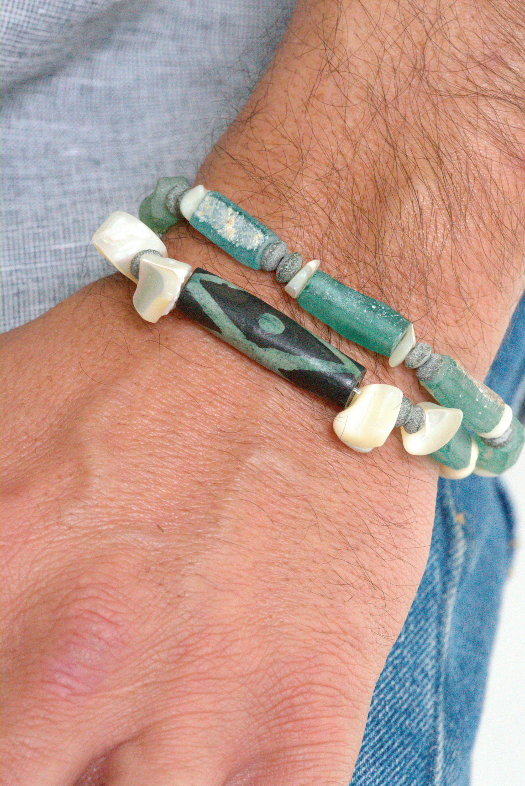 Antique roman glass bracelet by Jenny Dayco 9