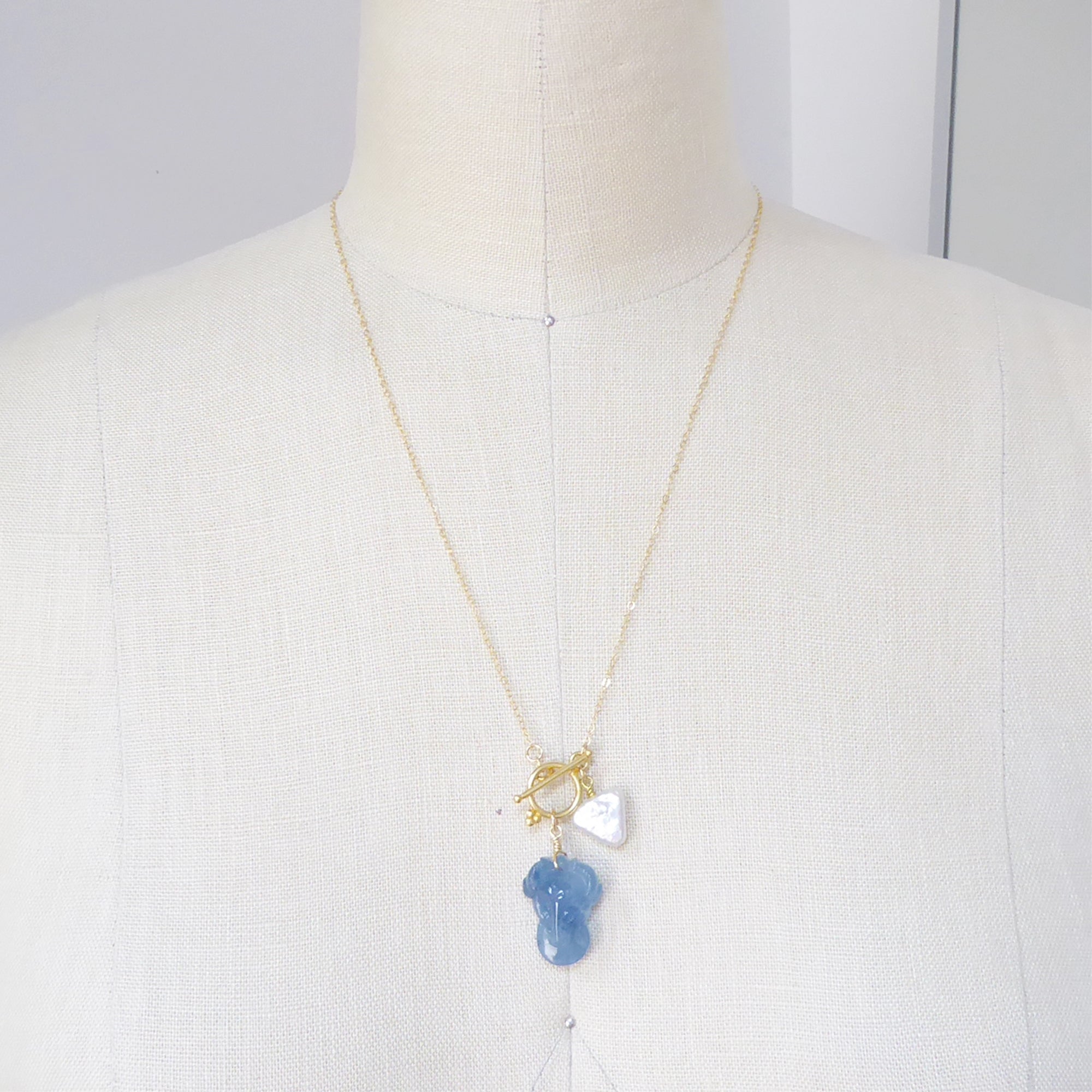 Aquamarine taurus necklace by Jenny Dayco 8