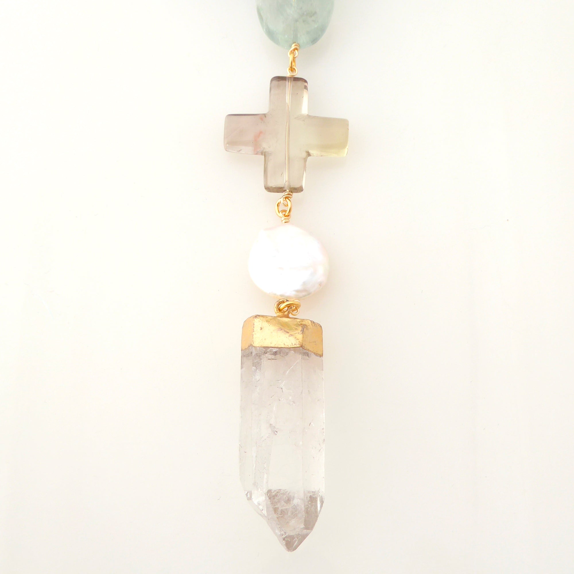 Aquamarine multistone necklace by Jenny Dayco 4