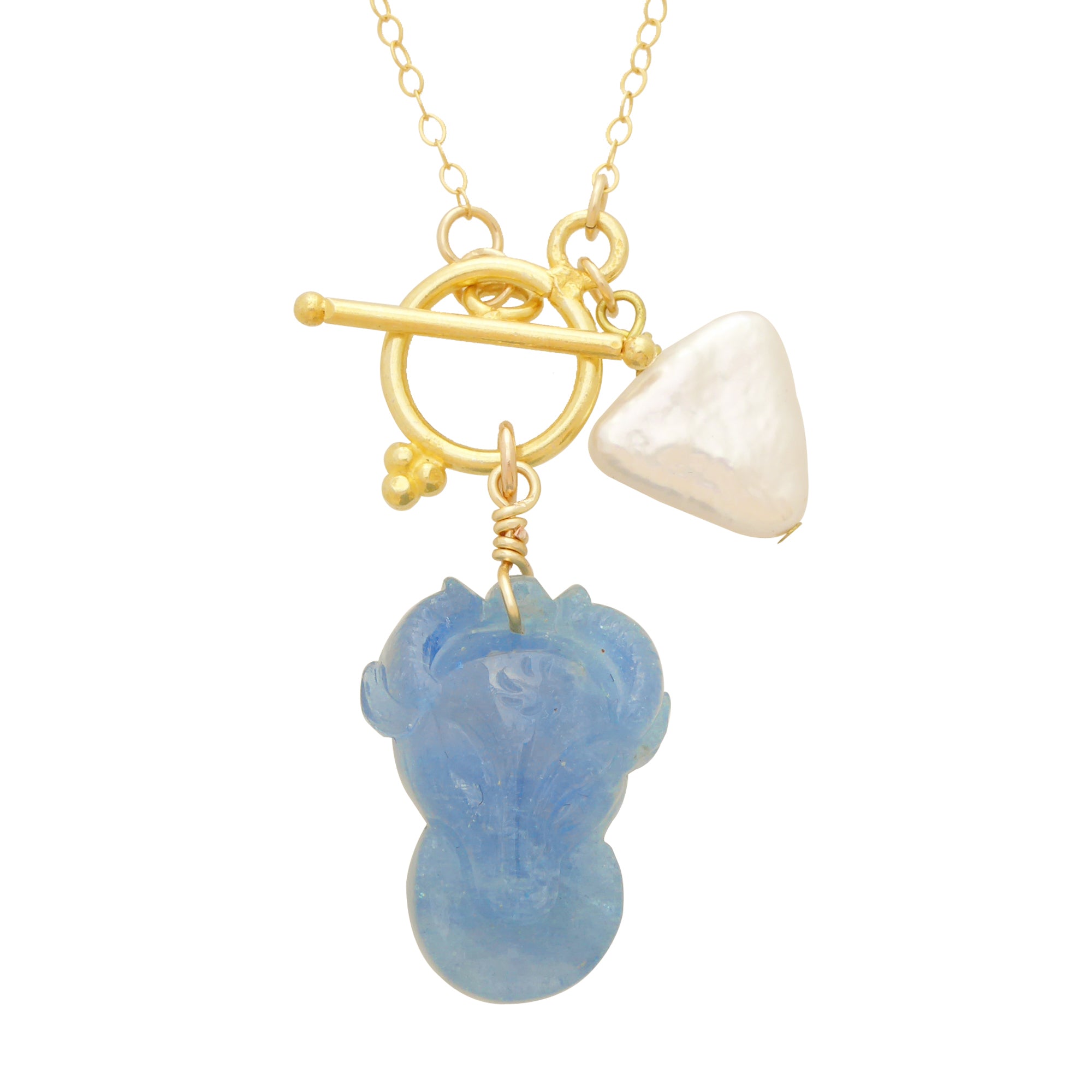 Aquamarine taurus necklace by Jenny Dayco 1