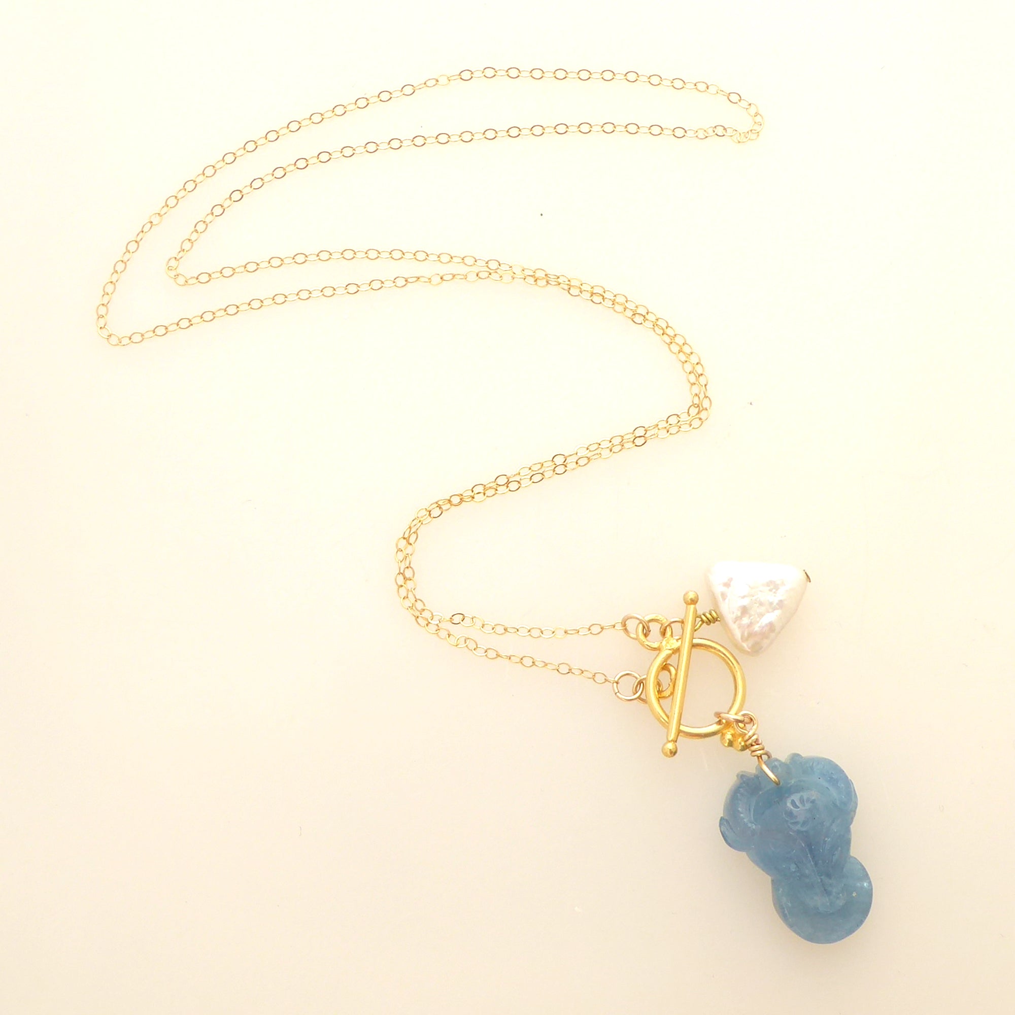 Aquamarine taurus necklace by Jenny Dayco 5