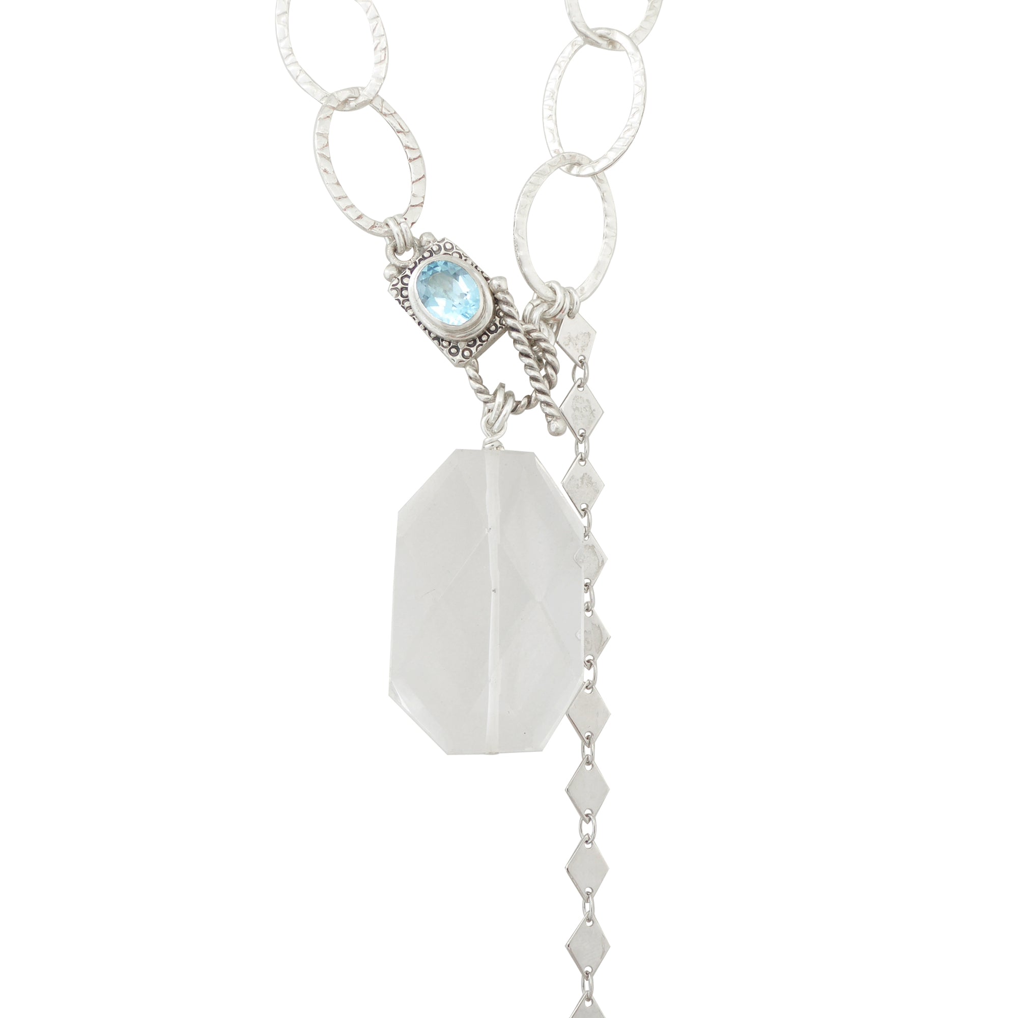 Aquamarine toggle clasp necklace by Jenny Dayco 1