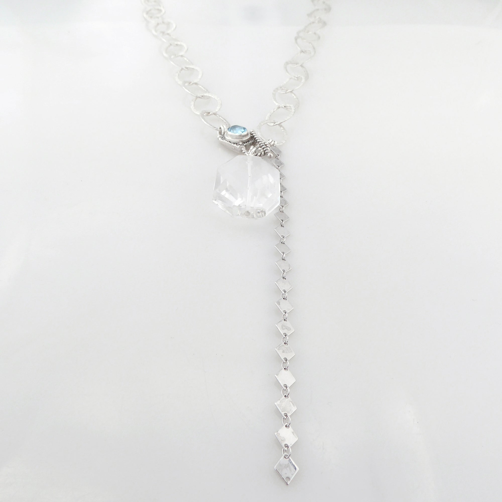 Aquamarine toggle clasp necklace by Jenny Dayco 3