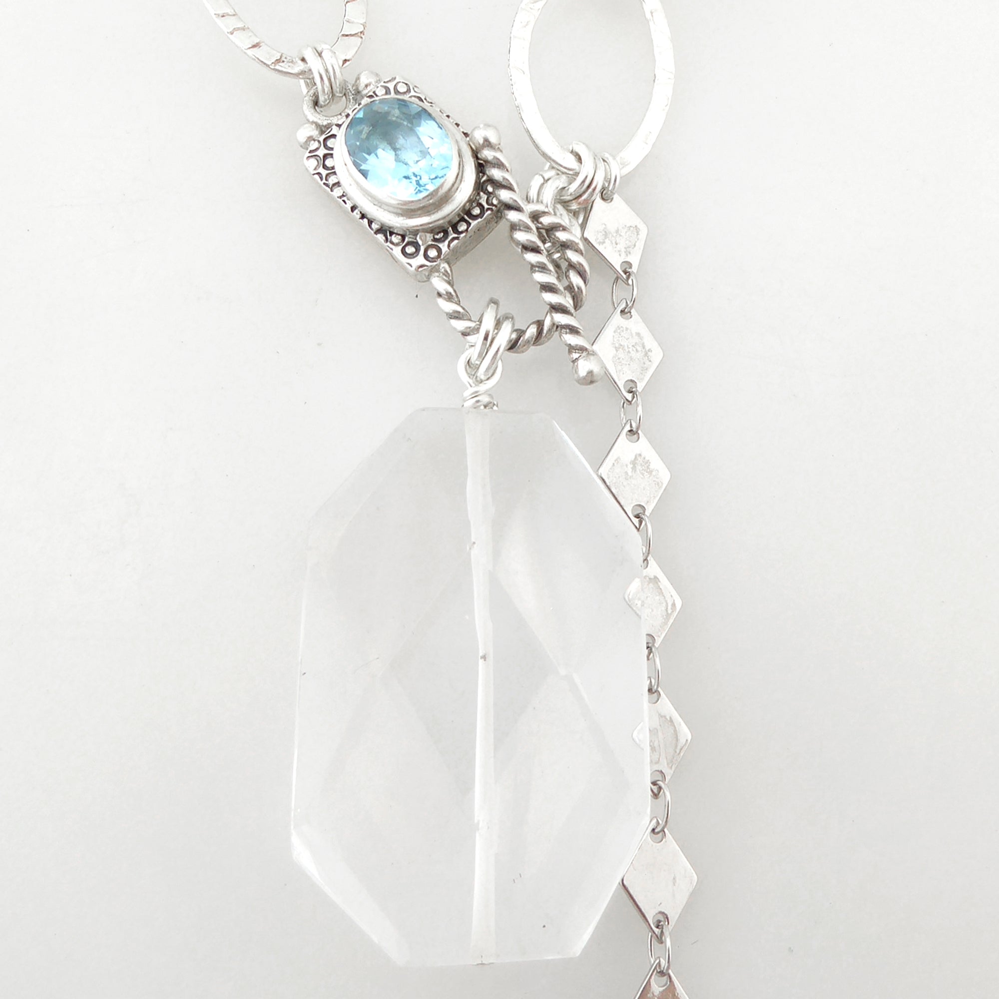 Aquamarine toggle clasp necklace by Jenny Dayco 6