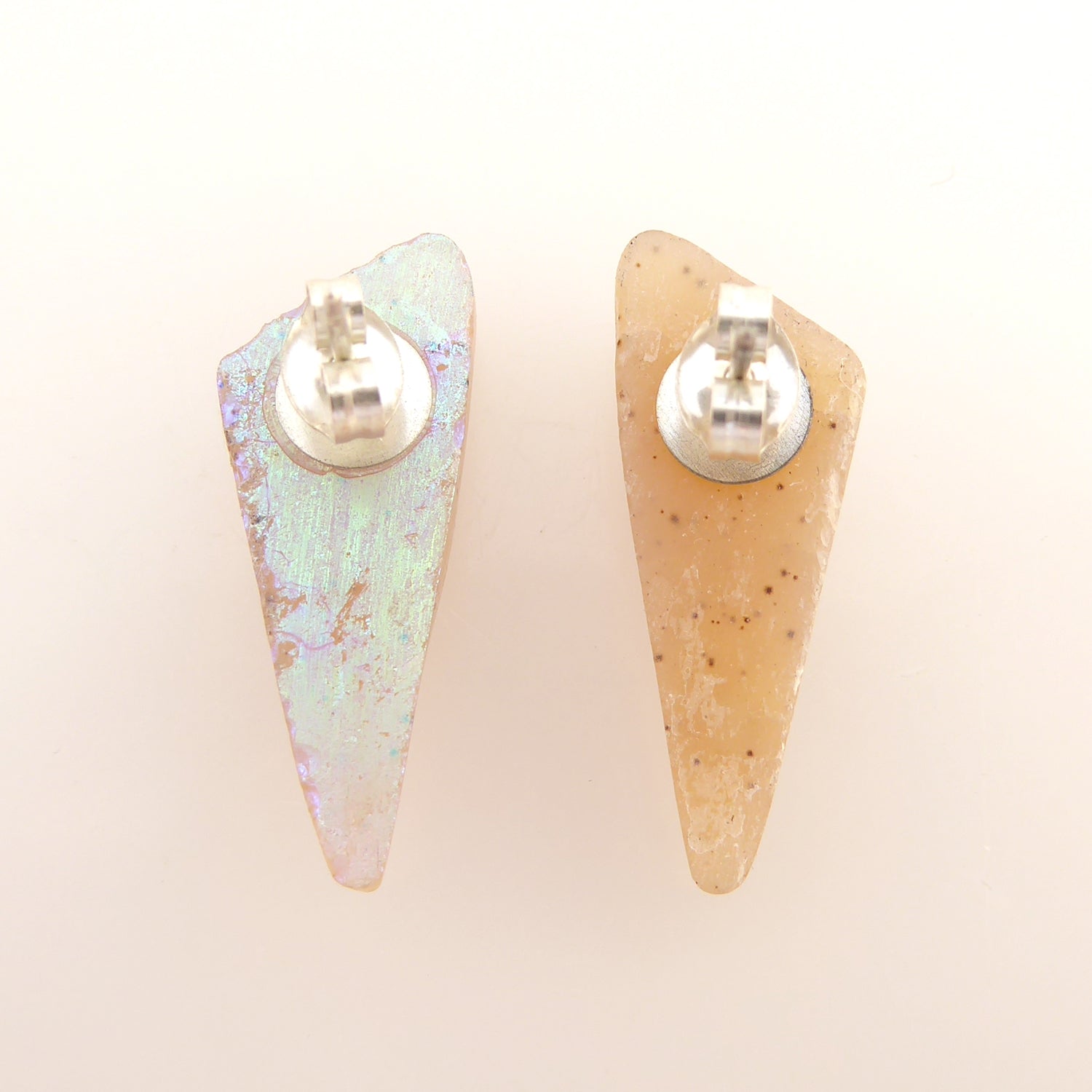 Aura quartz druzy stud earrings by Jenny Dayco 4