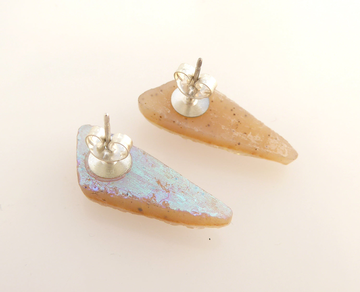 Aura quartz druzy stud earrings by Jenny Dayco 5