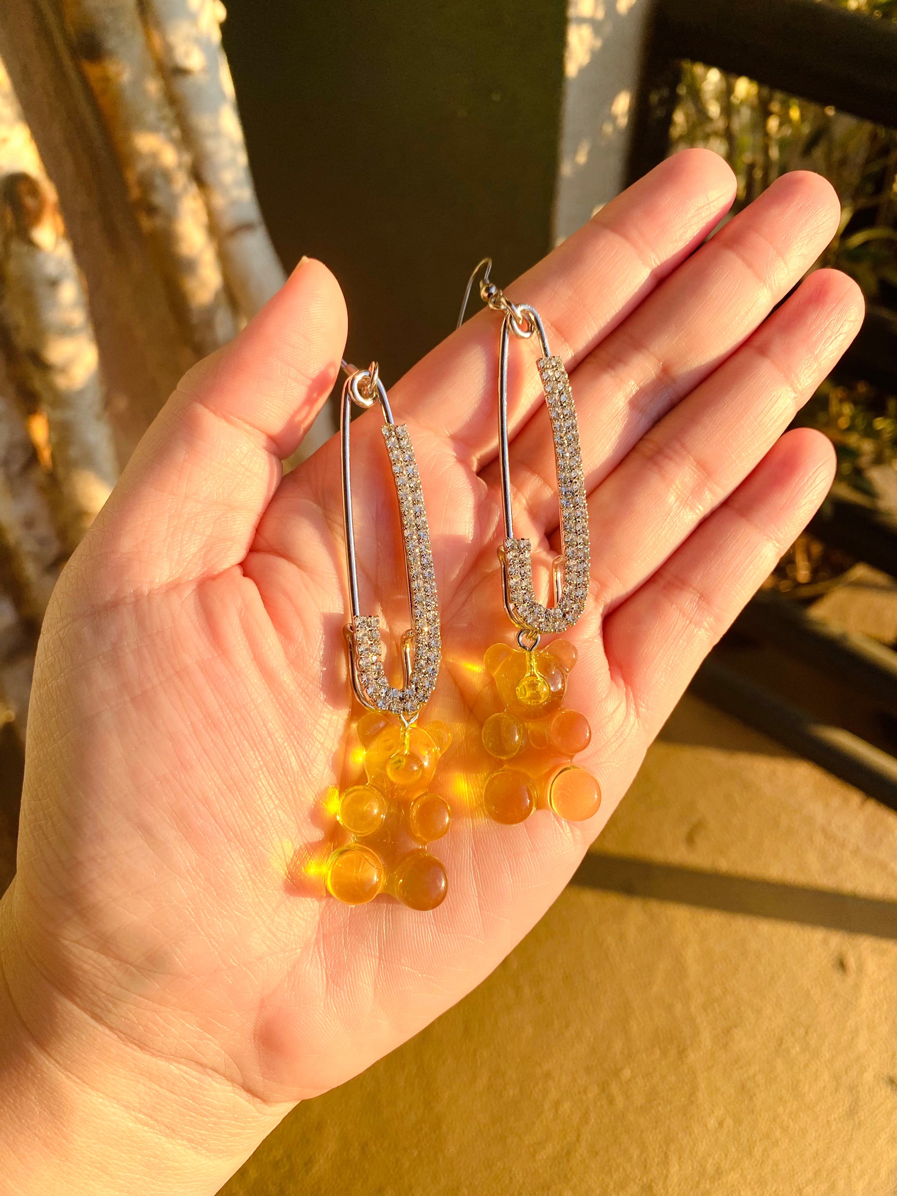 Yellow gummy bear earrings by Jenny Dayco 5