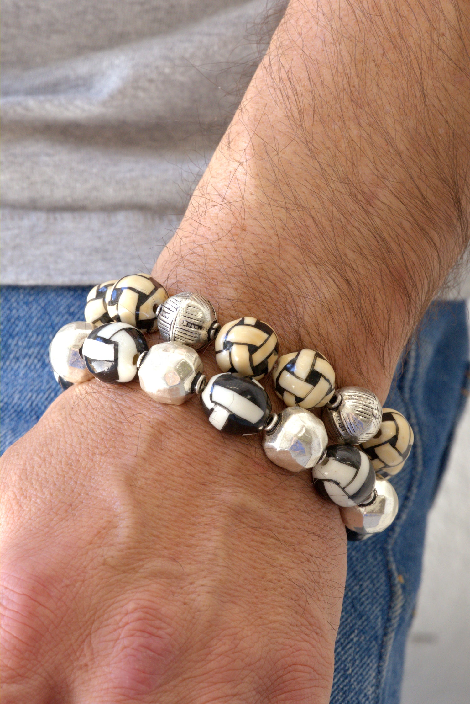 Basketweave enamel bracelets by Jenny Dayco 6