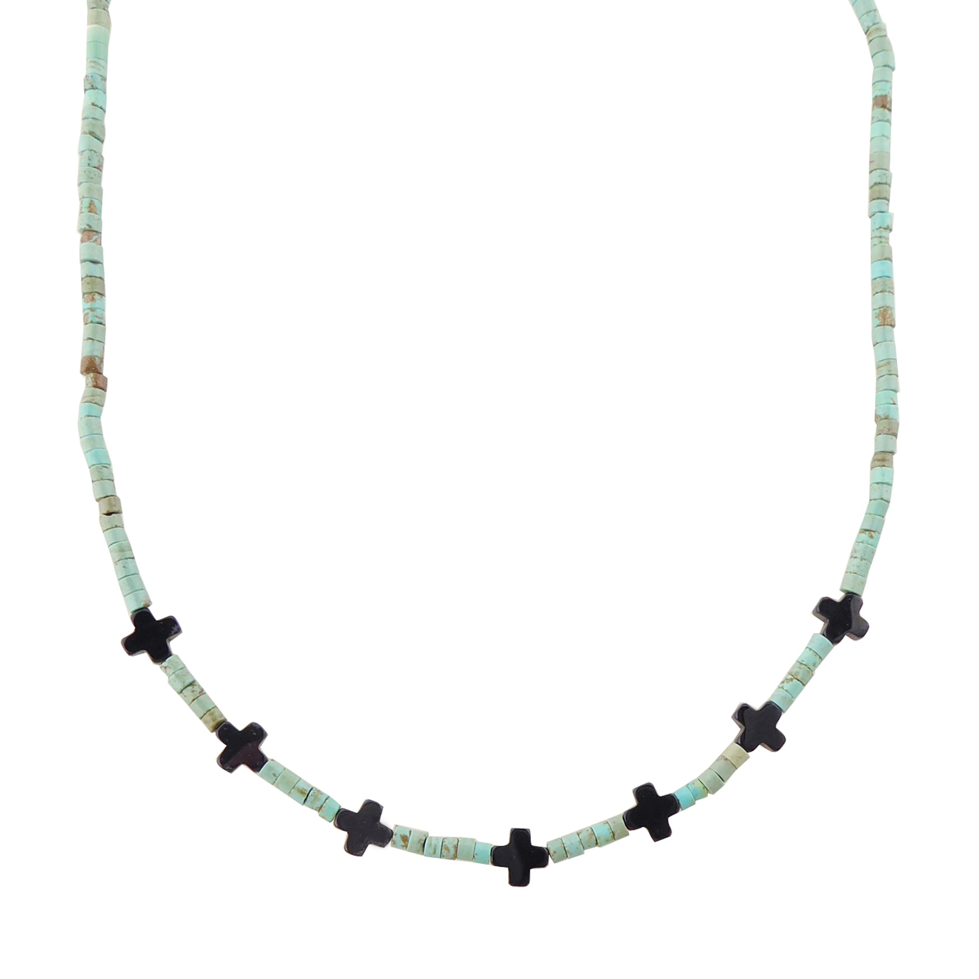 Black mini cross necklace by Jenny Dayco 1